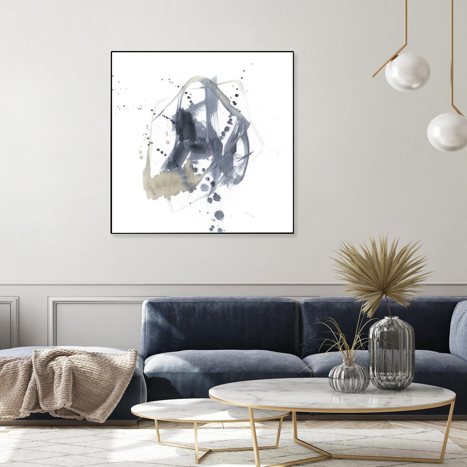 Off Center I by Jennifer Goldberger on GIANT ART - neutral abstract