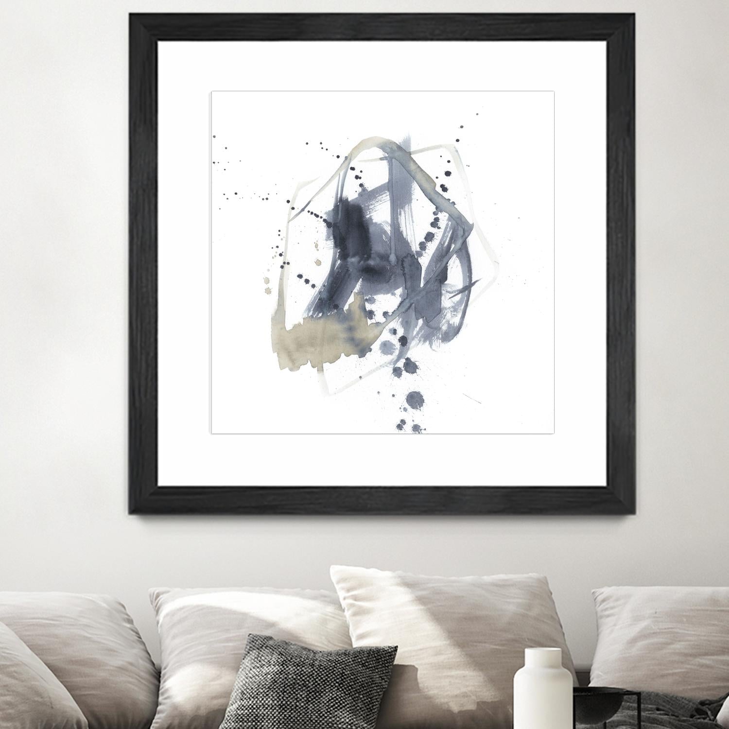 Off Center I by Jennifer Goldberger on GIANT ART - neutral abstract