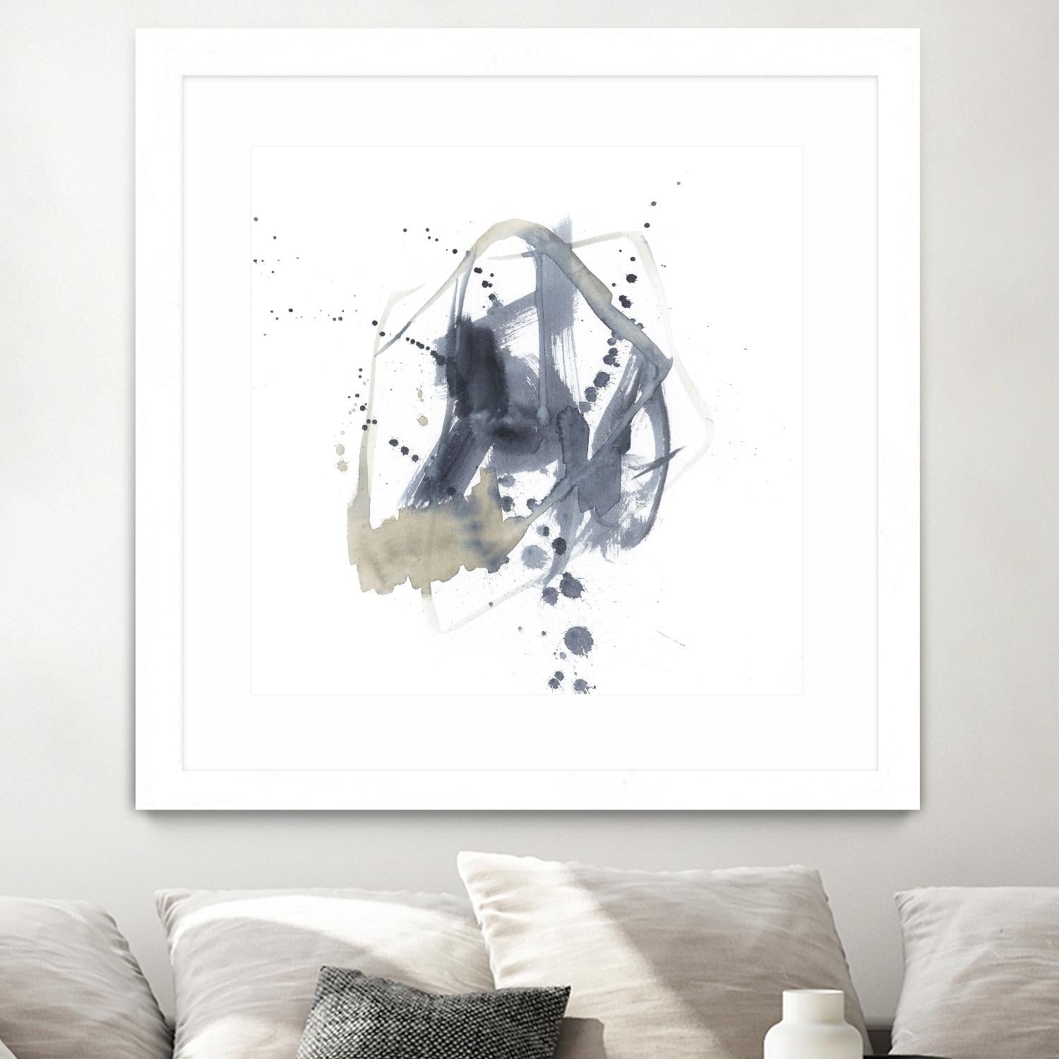 Off Center I by Jennifer Goldberger on GIANT ART - neutral abstract