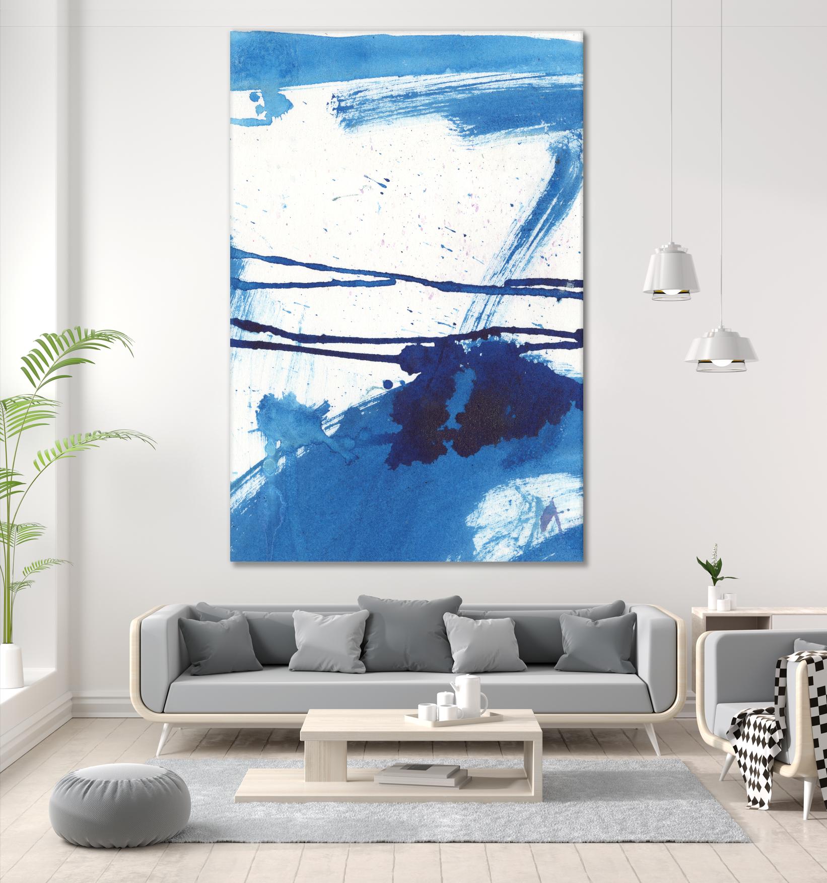 Blue Mystic I by Joyce Combs on GIANT ART - blue abstract