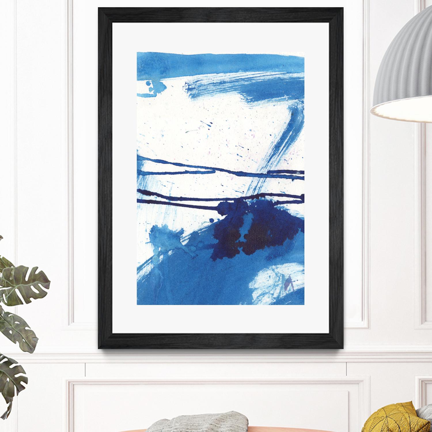 Blue Mystic I by Joyce Combs on GIANT ART - blue abstract