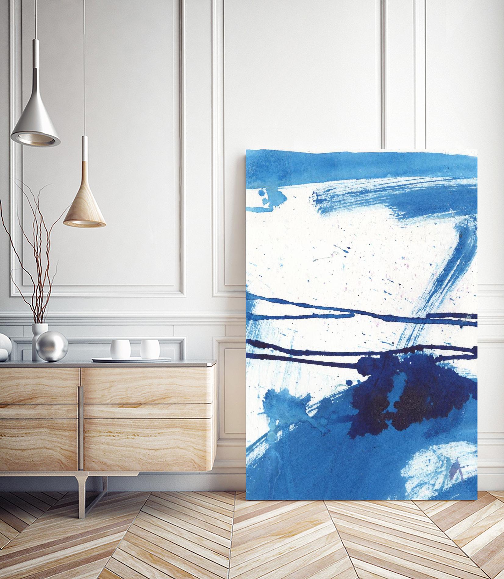 Blue Mystic I by Joyce Combs on GIANT ART - blue abstract