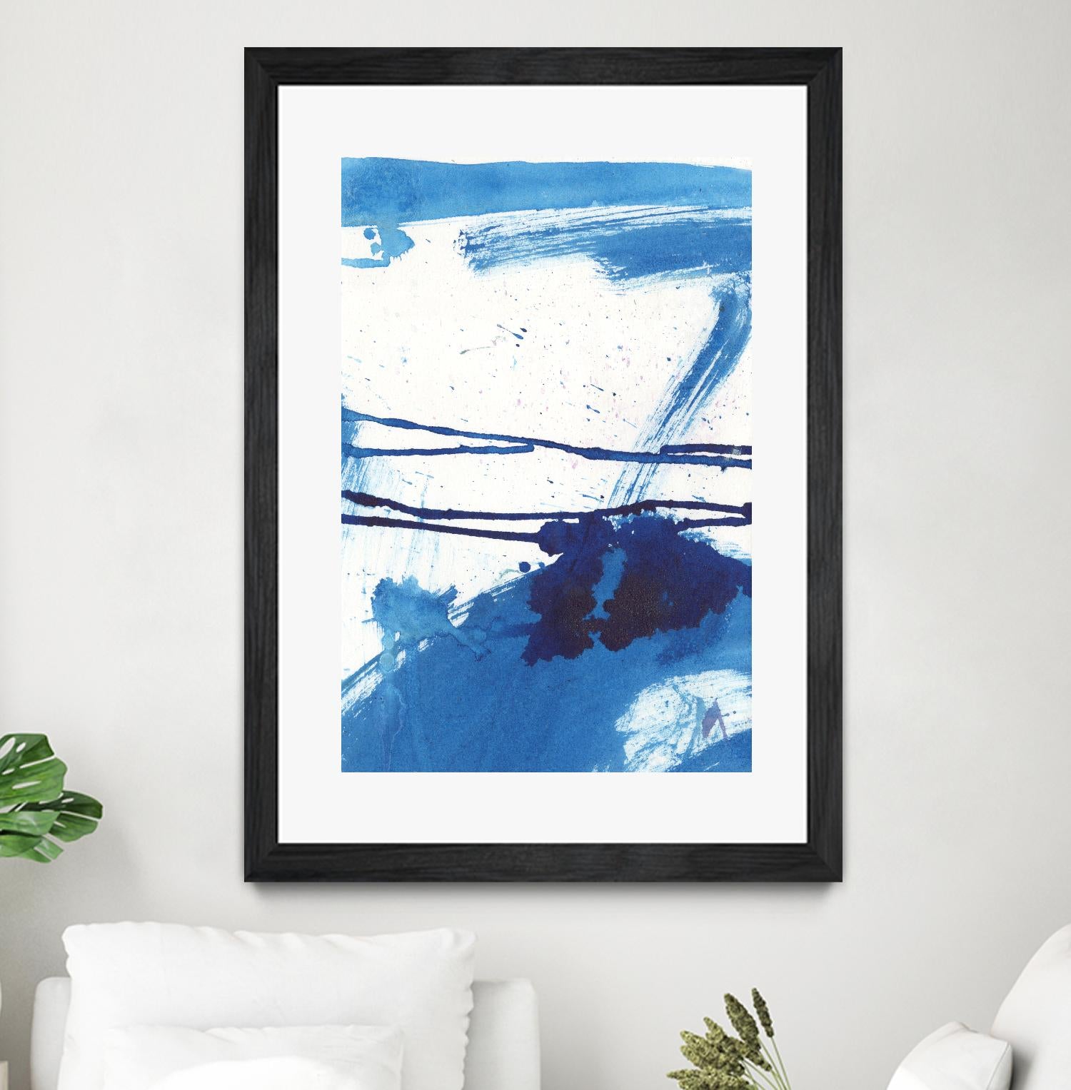 Blue Mystic I by Joyce Combs on GIANT ART - blue abstract