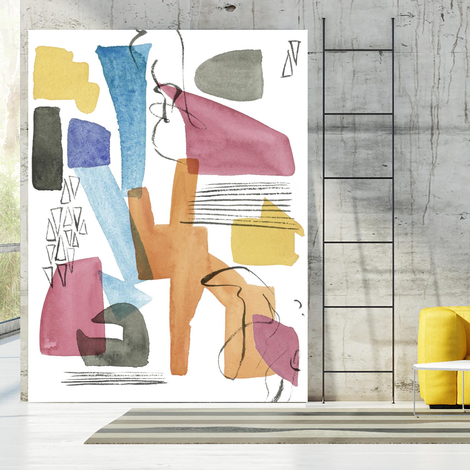 Colors of Sound I by Melissa Wang on GIANT ART - brights abstract