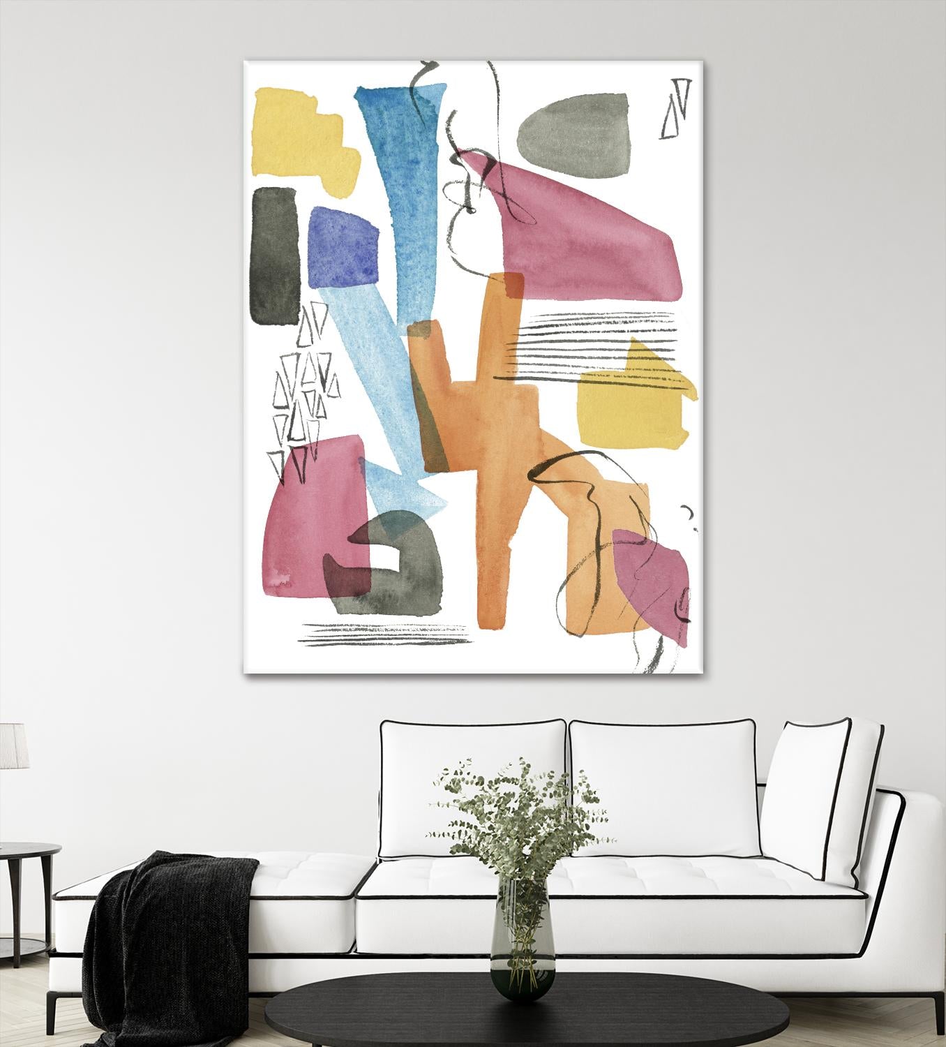 Colors of Sound I by Melissa Wang on GIANT ART - brights abstract