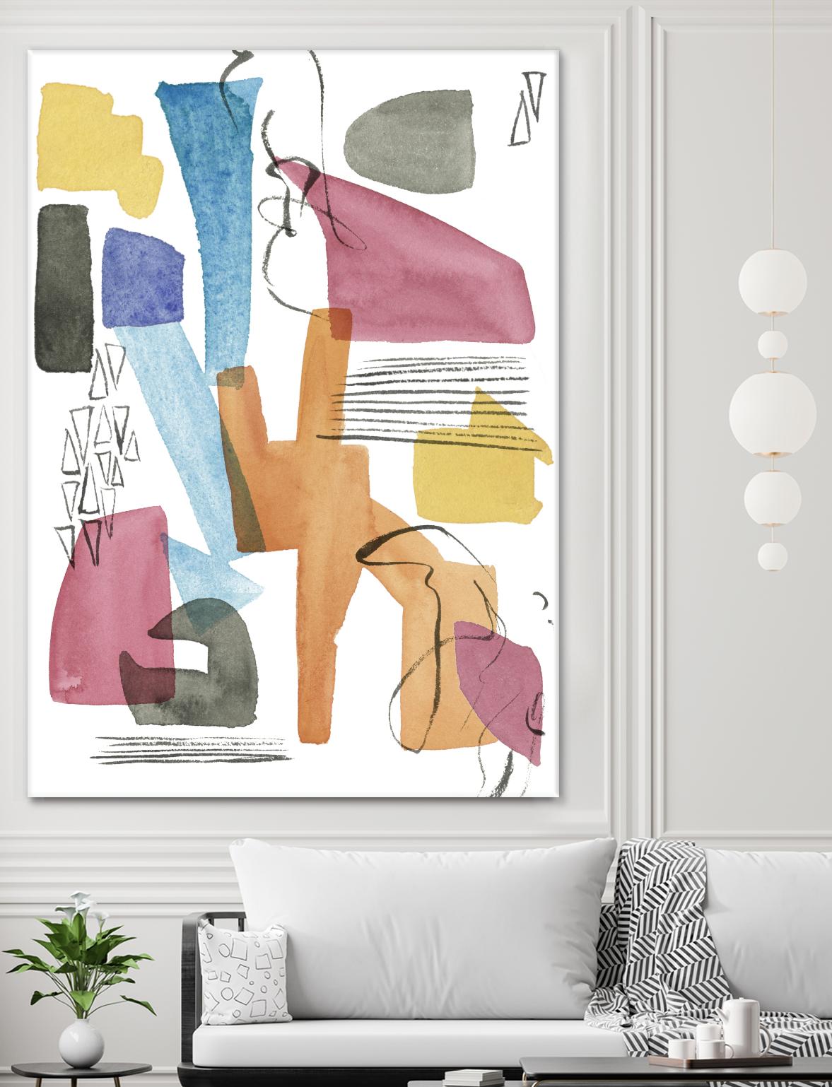 Colors of Sound I by Melissa Wang on GIANT ART - brights abstract