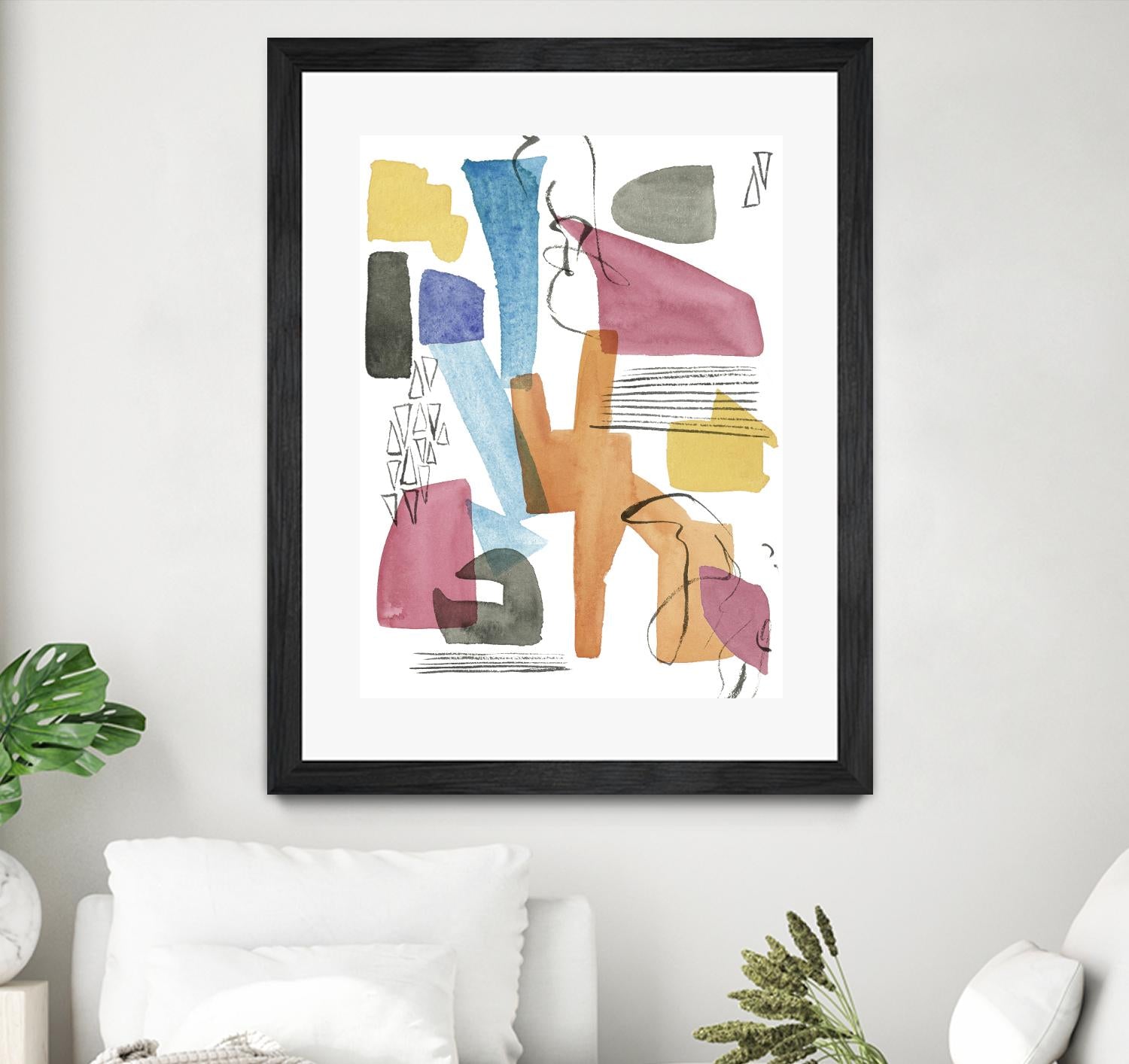 Colors of Sound I by Melissa Wang on GIANT ART - brights abstract