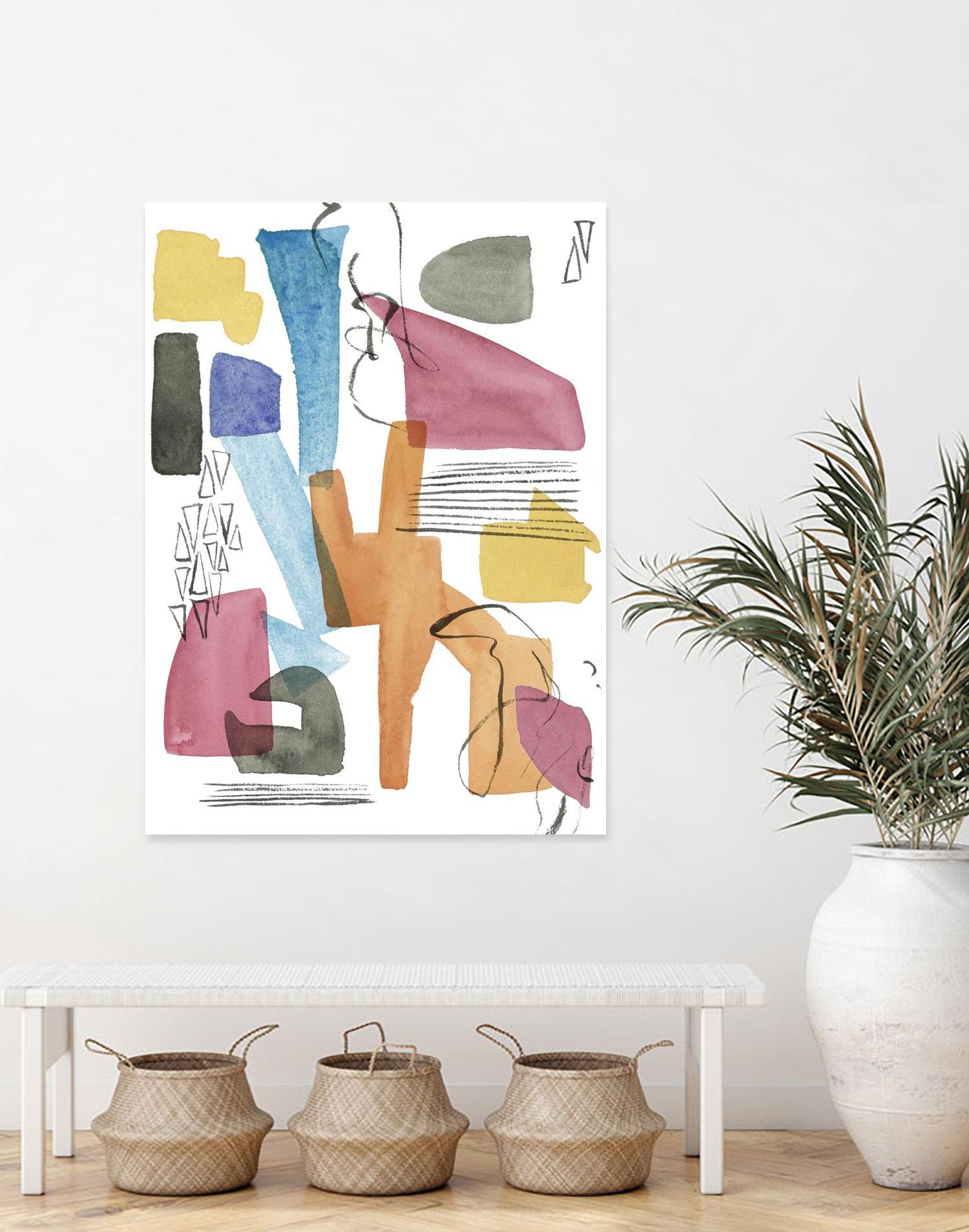 Colors of Sound I by Melissa Wang on GIANT ART - brights abstract