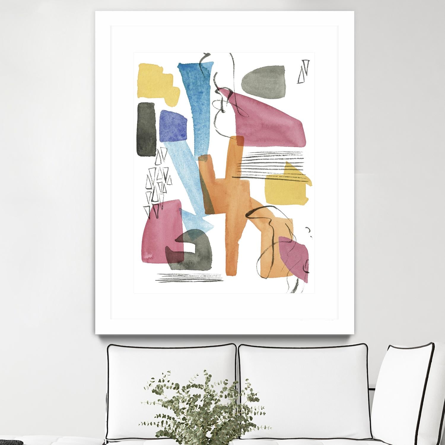 Colors of Sound I by Melissa Wang on GIANT ART - brights abstract