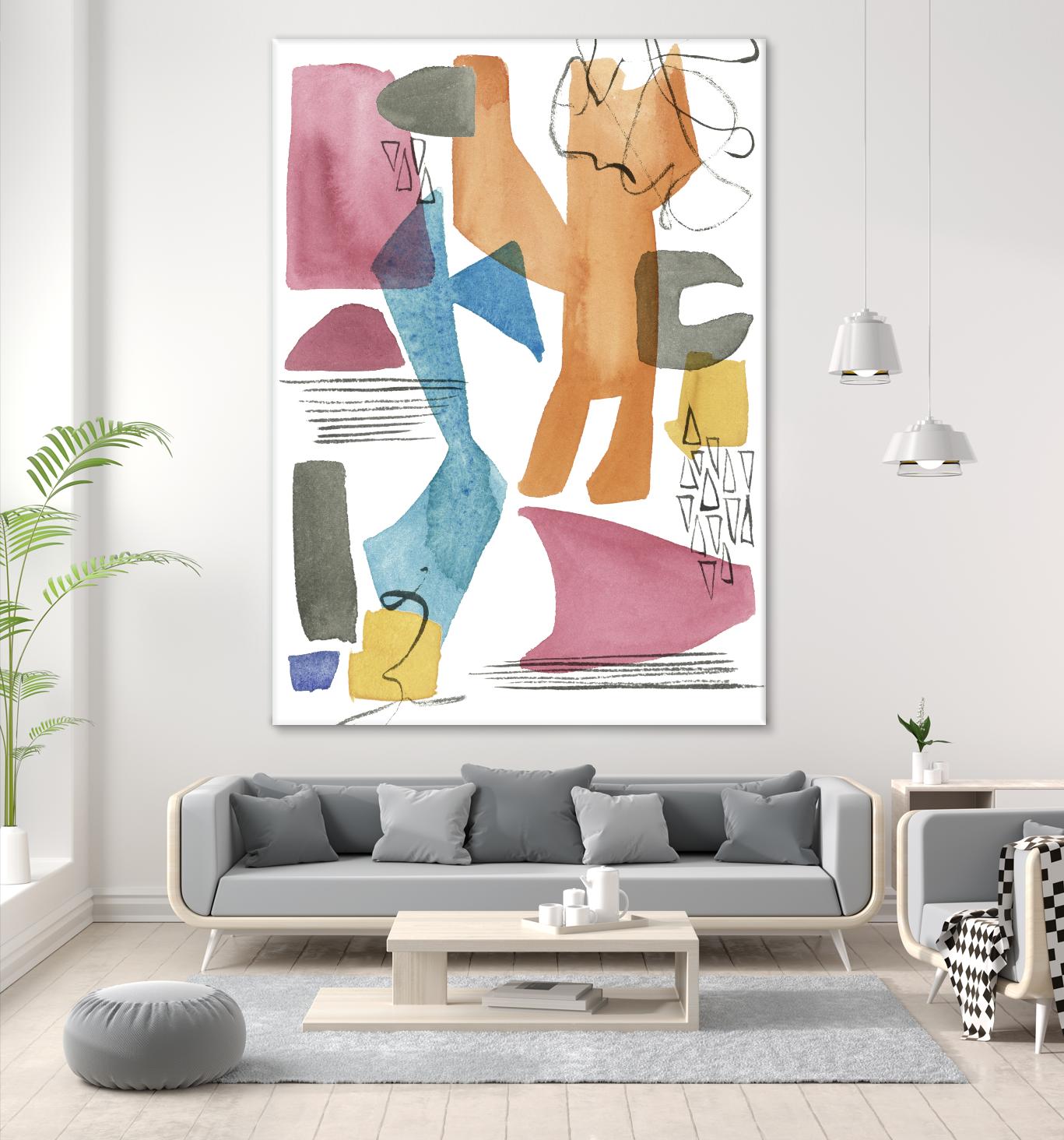 Colors of Sound II by Melissa Wang on GIANT ART - brights abstract