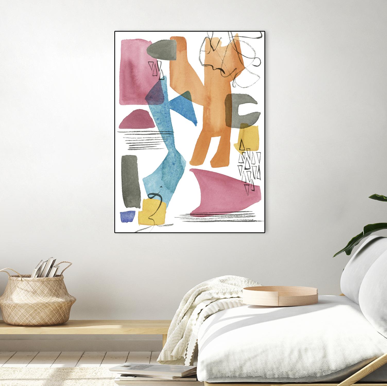 Colors of Sound II by Melissa Wang on GIANT ART - brights abstract