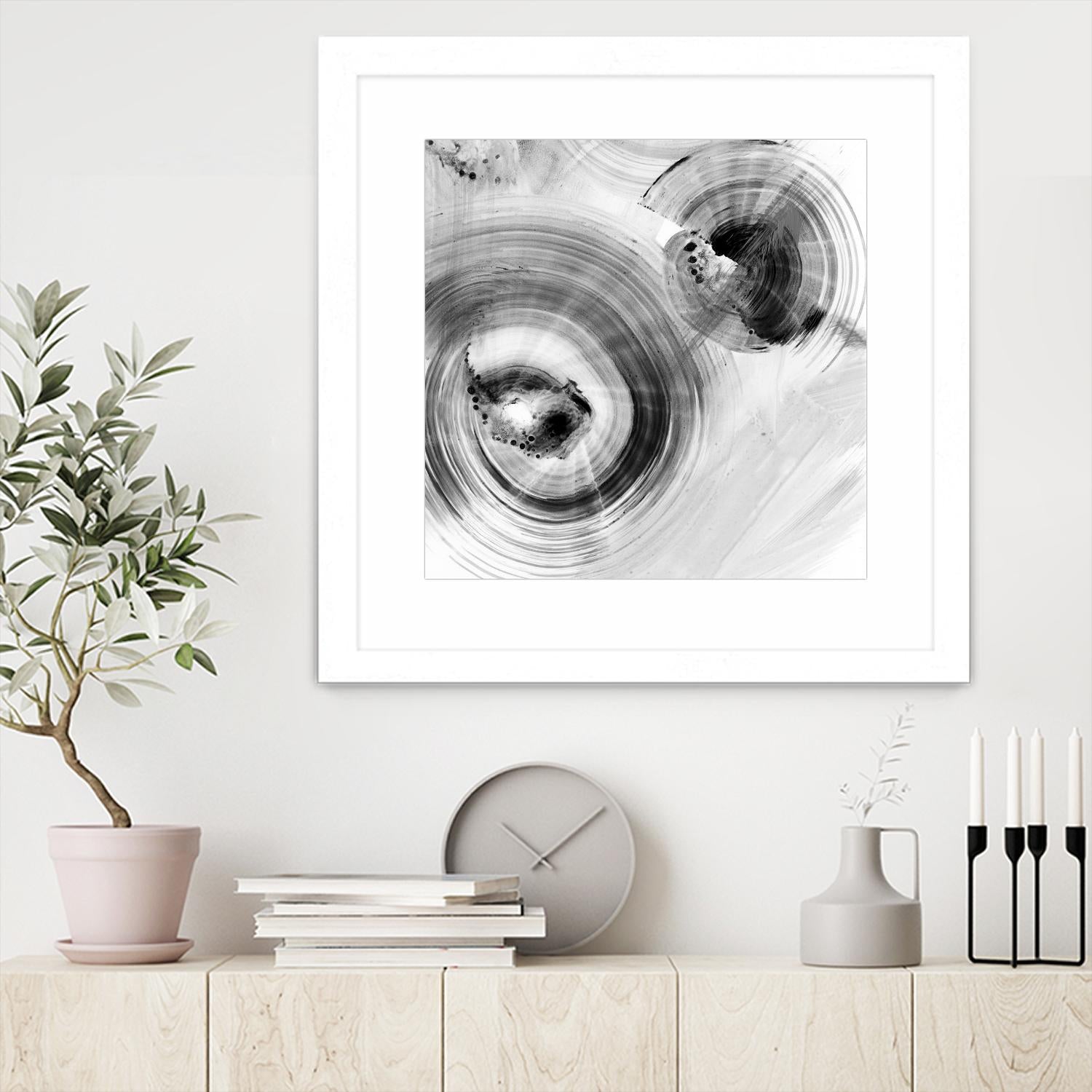 Reverse Ripple Effect I by Ethan Harper on GIANT ART - neutral abstract