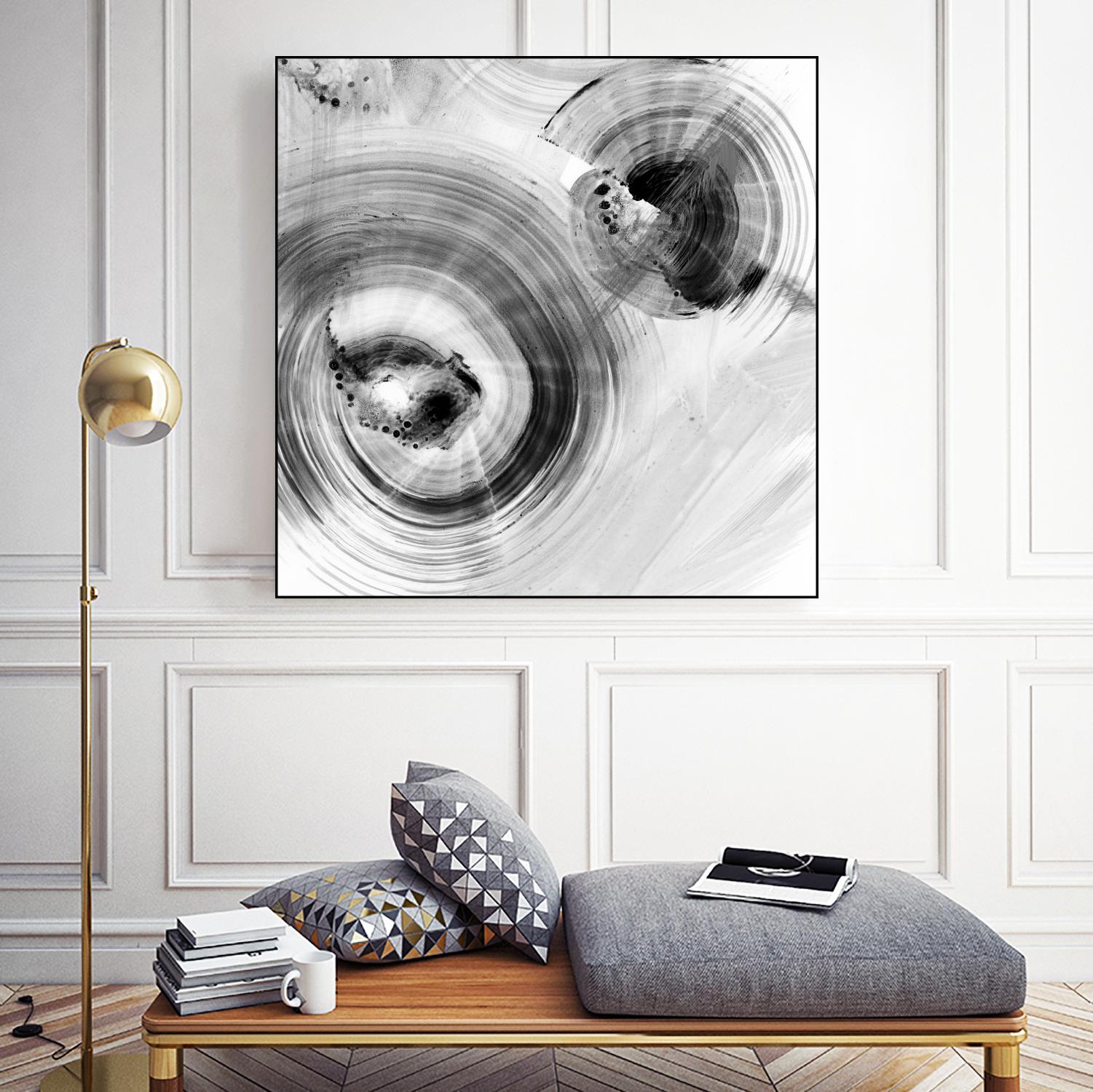 Reverse Ripple Effect I by Ethan Harper on GIANT ART - neutral abstract