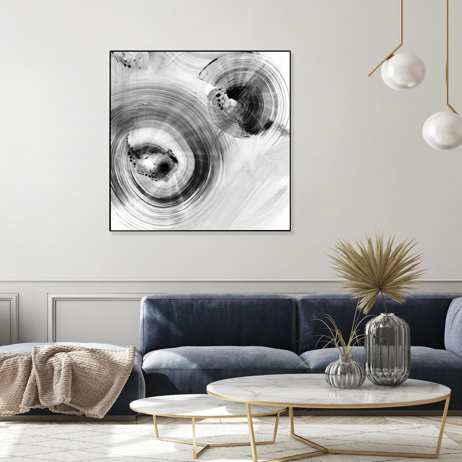 Reverse Ripple Effect I by Ethan Harper on GIANT ART - neutral abstract