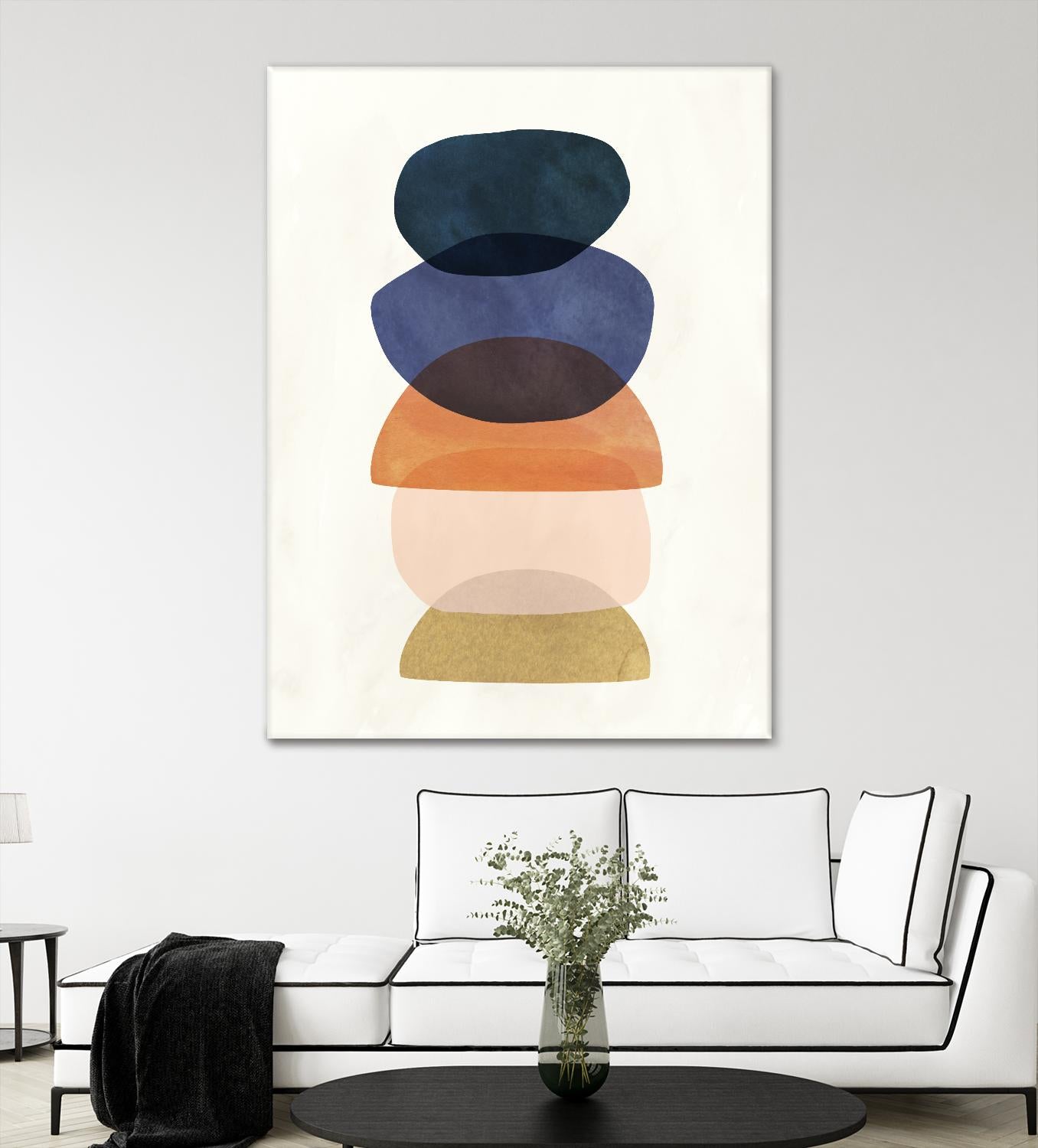 Mod Pods I by Victoria Borges on GIANT ART - blue abstract