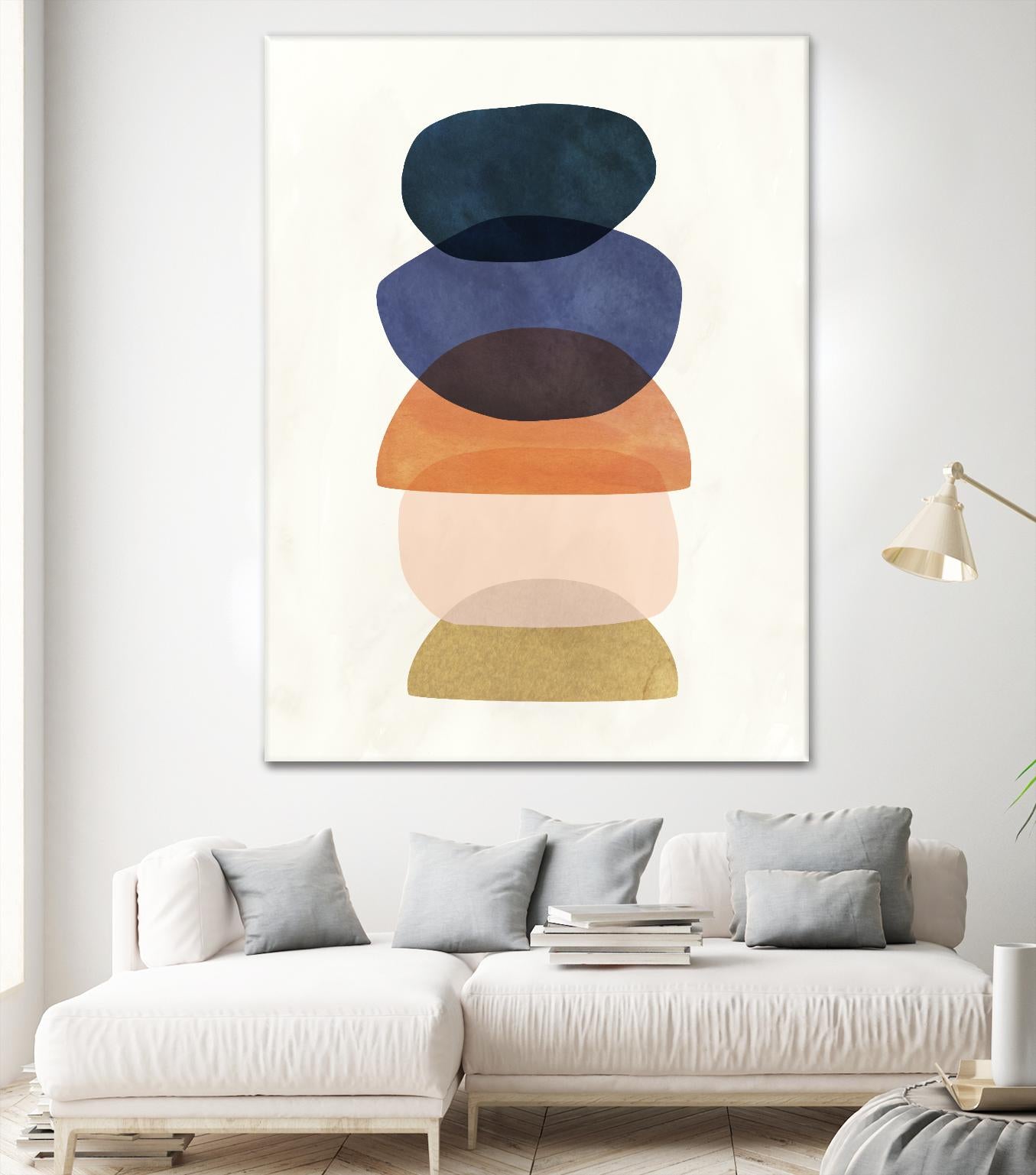 Mod Pods I by Victoria Borges on GIANT ART - blue abstract