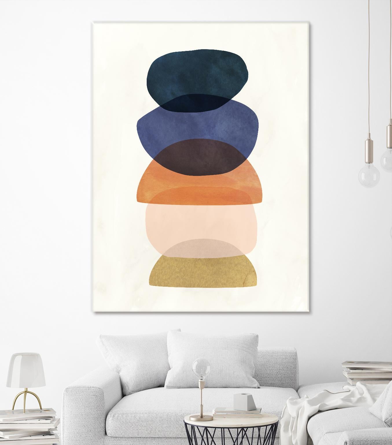 Mod Pods I by Victoria Borges on GIANT ART - blue abstract