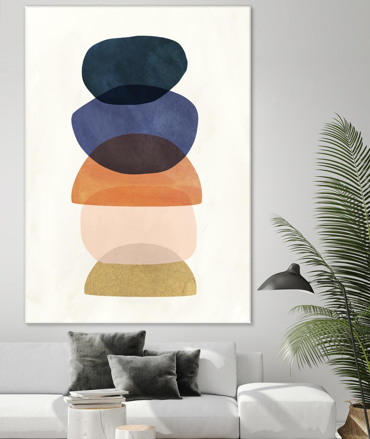 Mod Pods I by Victoria Borges on GIANT ART - blue abstract