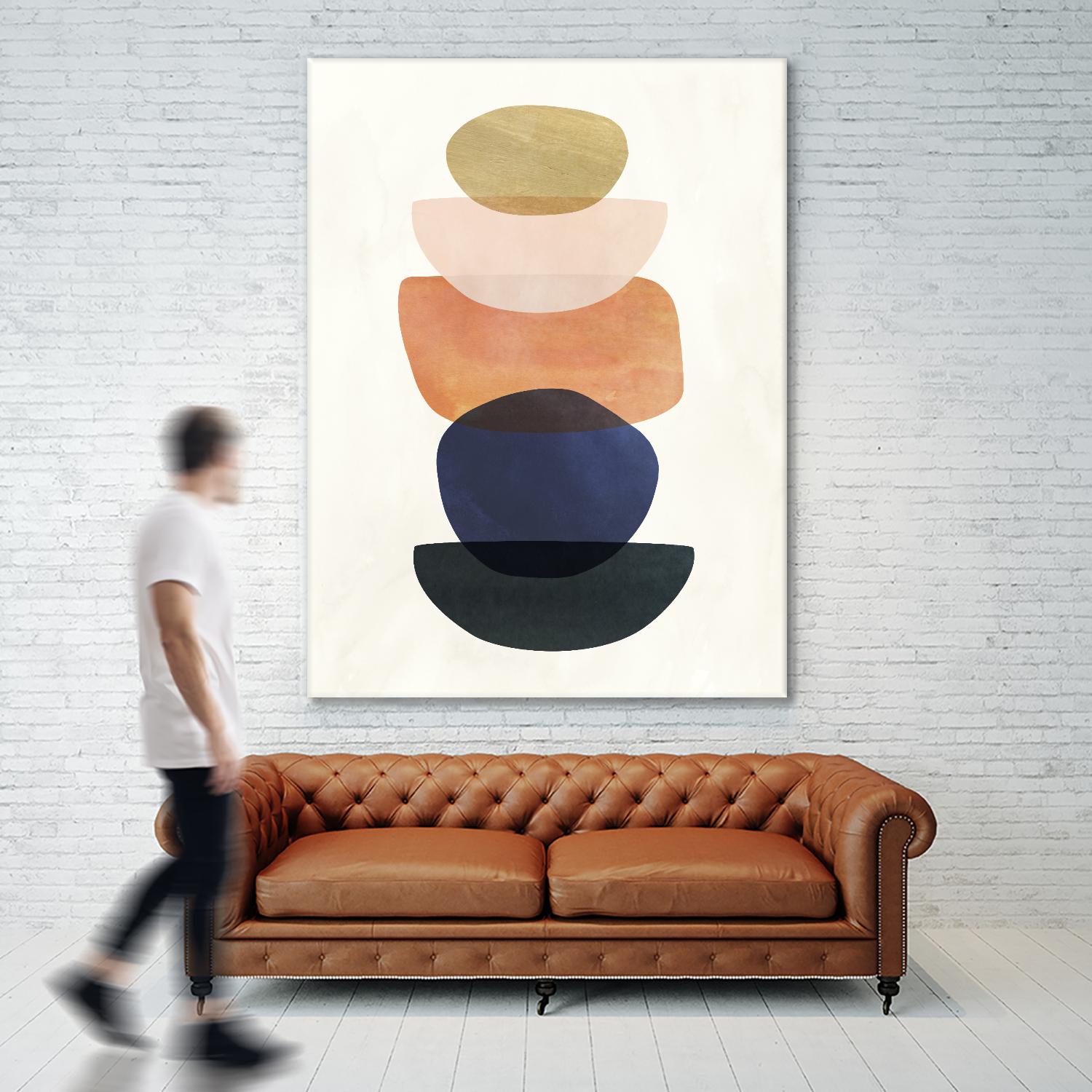 Mod Pods II by Victoria Borges on GIANT ART - blue abstract