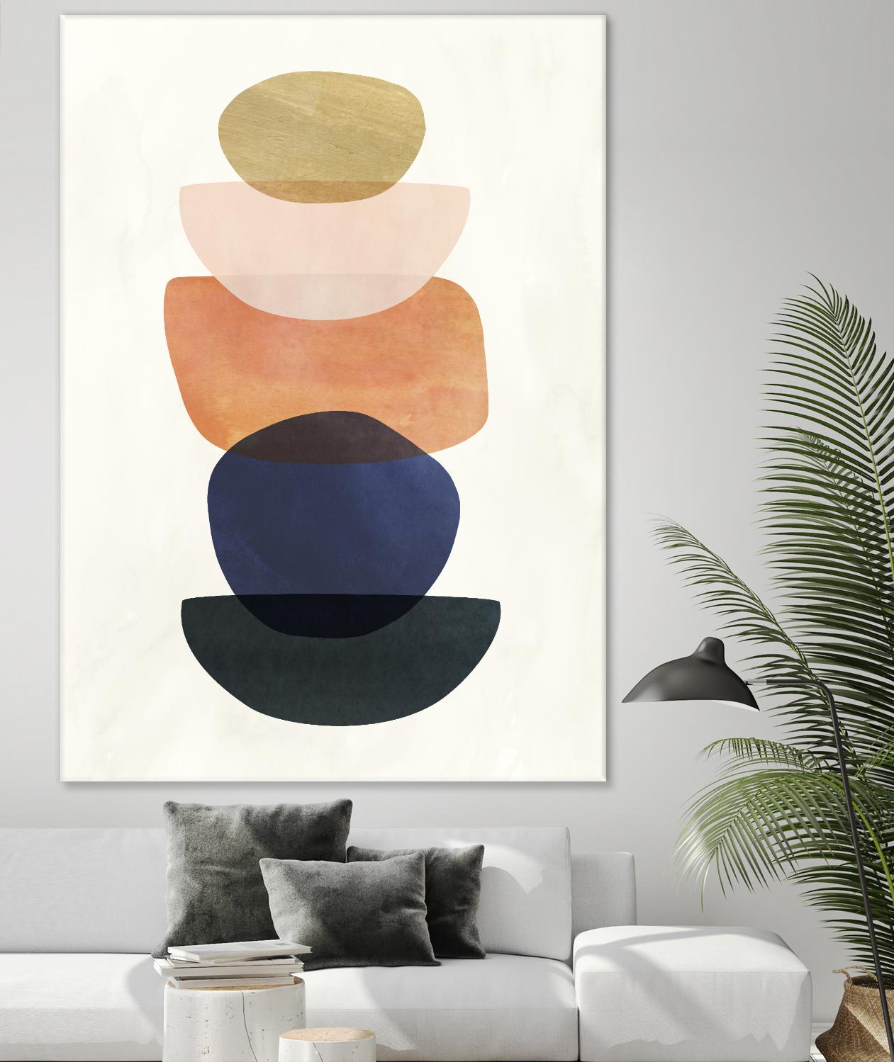 Mod Pods II by Victoria Borges on GIANT ART - blue abstract