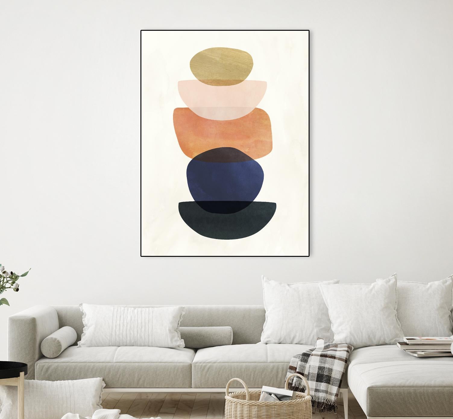 Mod Pods II by Victoria Borges on GIANT ART - blue abstract