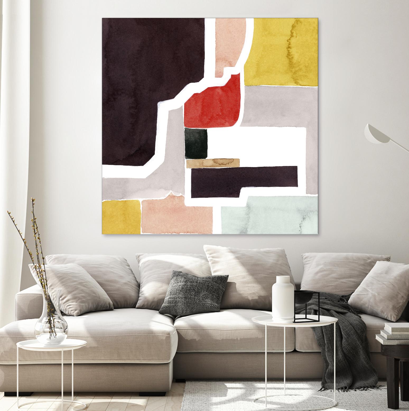 Color Blocking I by Grace Popp on GIANT ART - pastels abstract