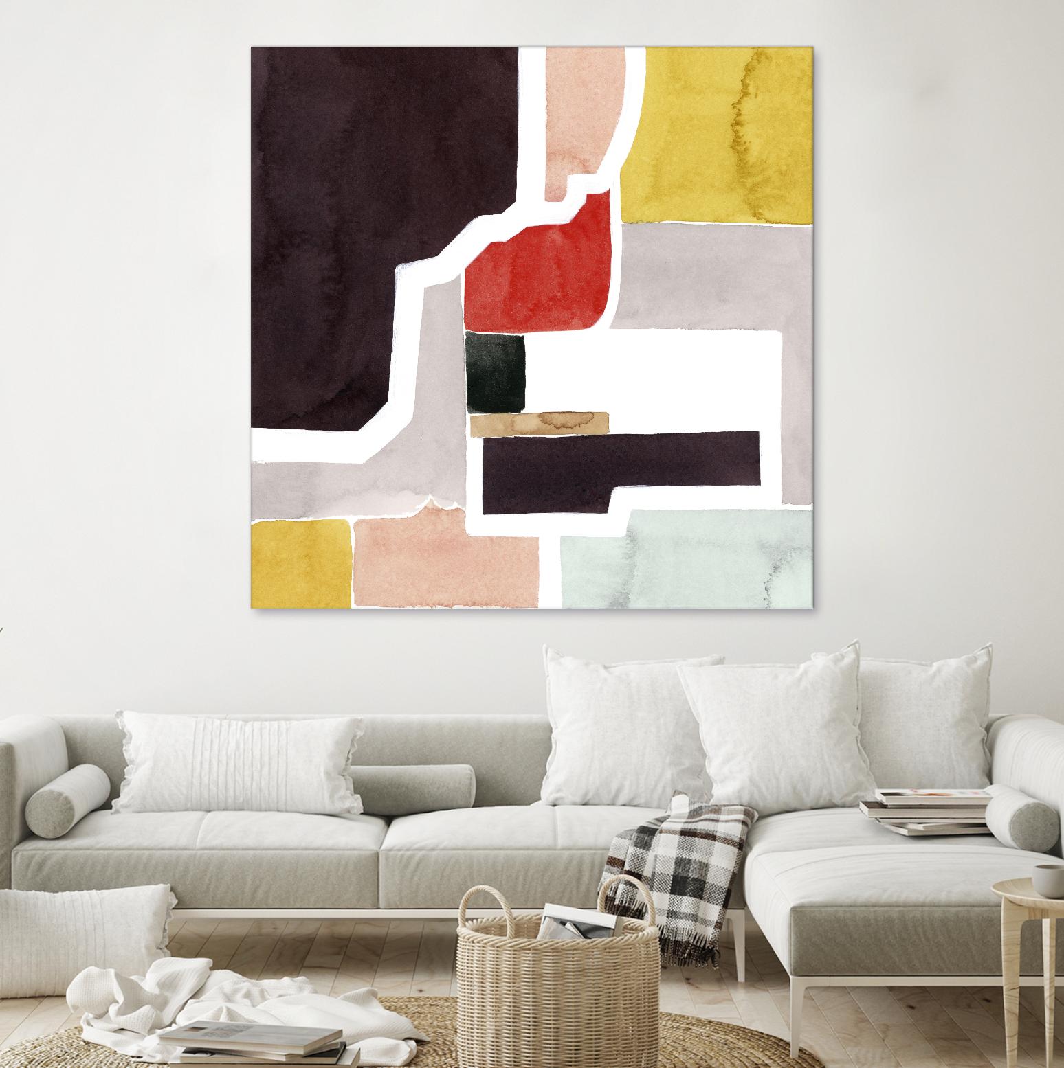 Color Blocking I by Grace Popp on GIANT ART - pastels abstract