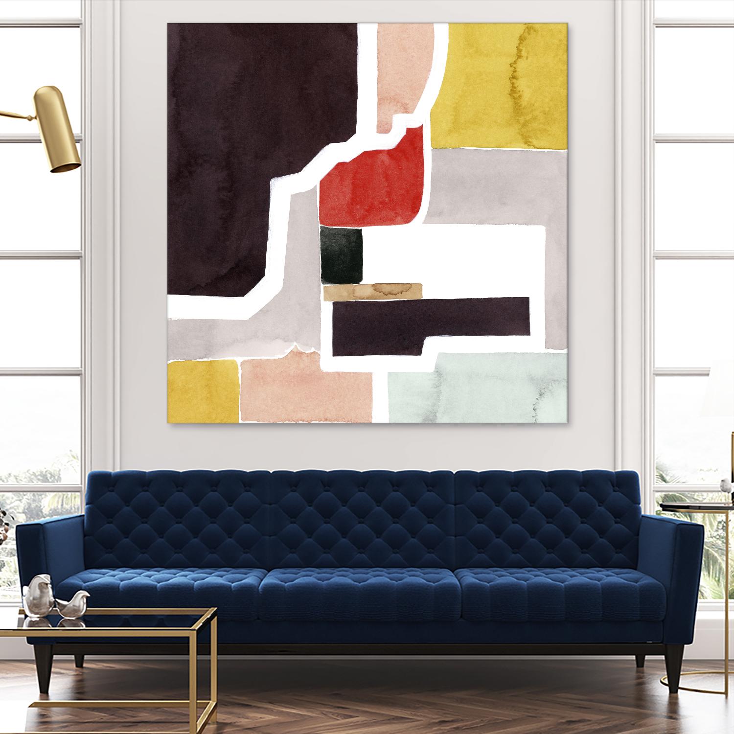 Color Blocking I by Grace Popp on GIANT ART - pastels abstract