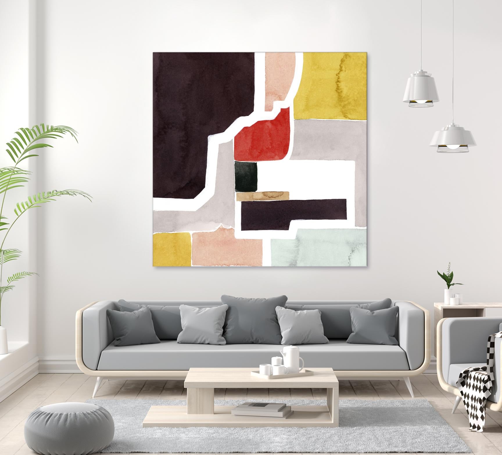 Color Blocking I by Grace Popp on GIANT ART - pastels abstract