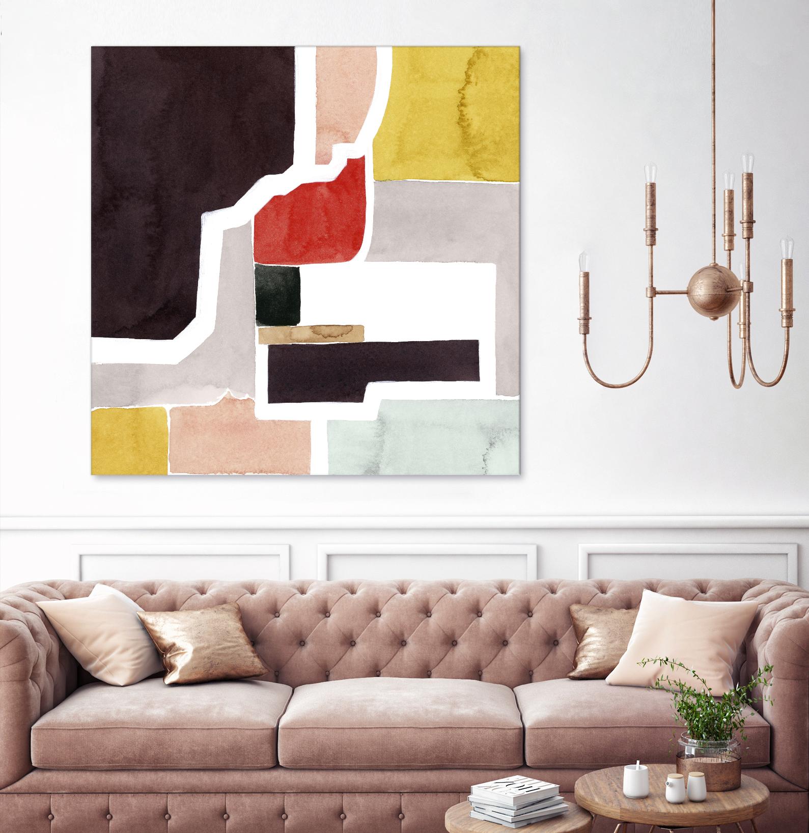 Color Blocking I by Grace Popp on GIANT ART - pastels abstract