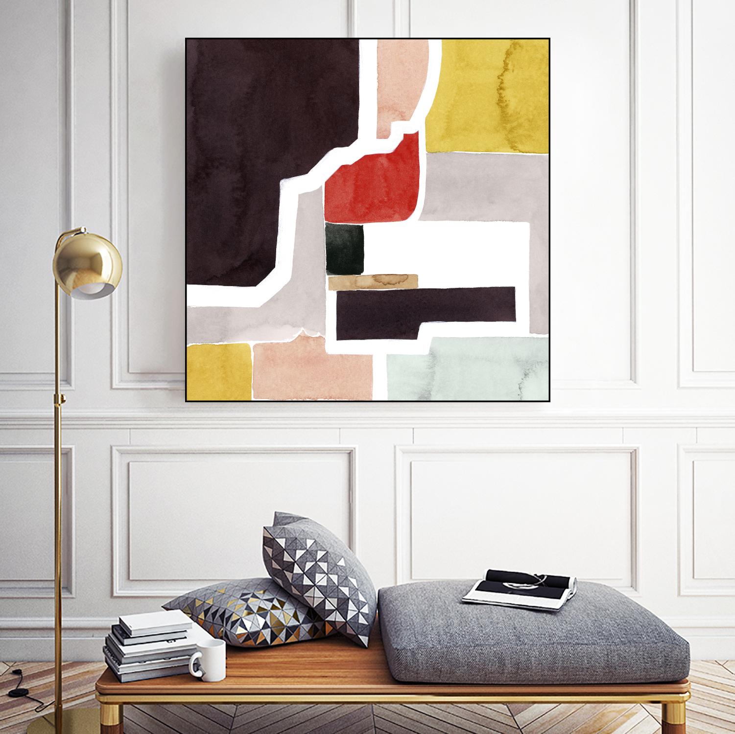 Color Blocking I by Grace Popp on GIANT ART - pastels abstract