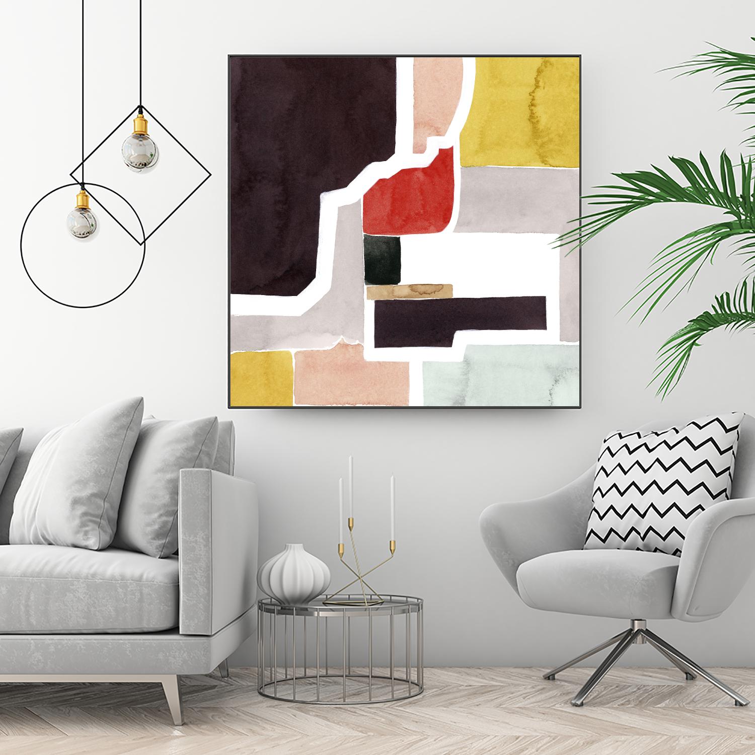 Color Blocking I by Grace Popp on GIANT ART - pastels abstract