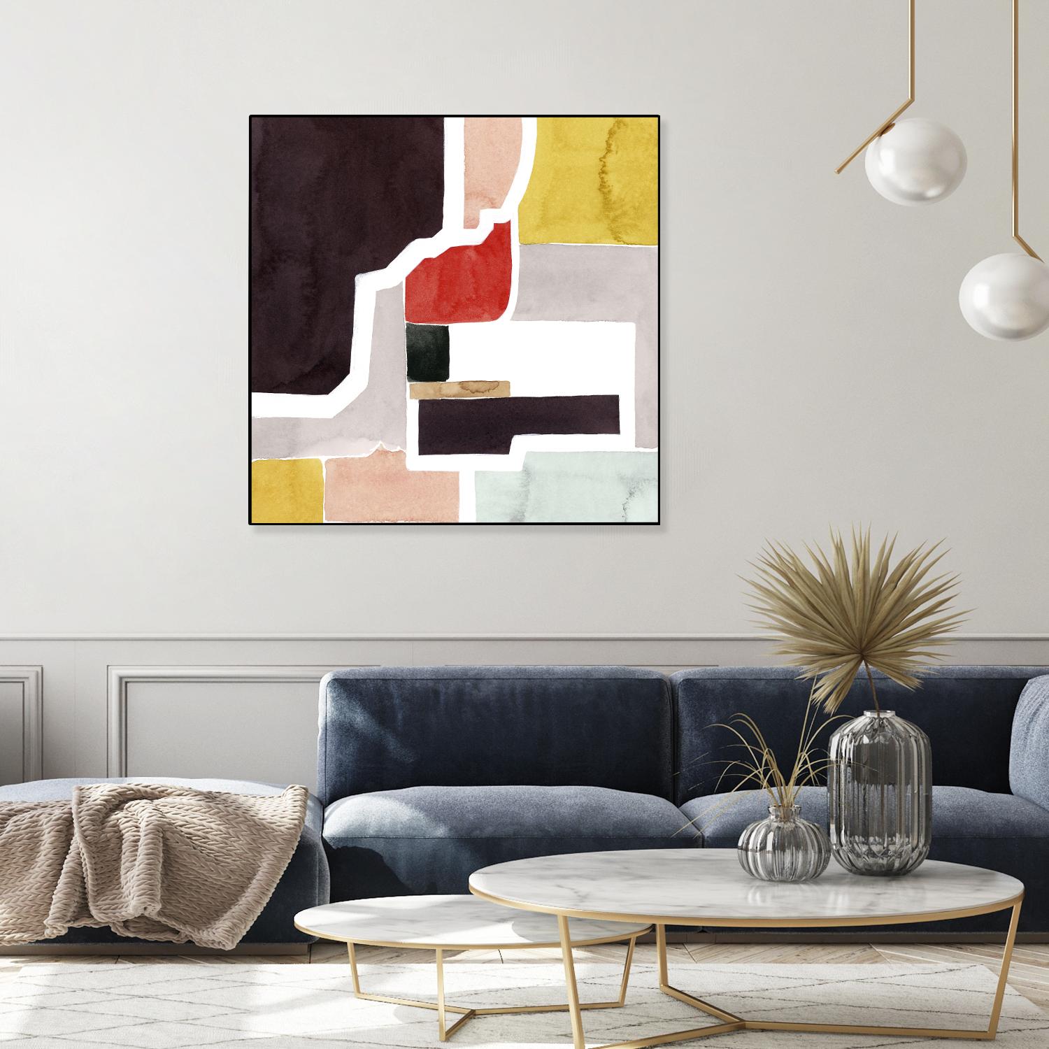 Color Blocking I by Grace Popp on GIANT ART - pastels abstract