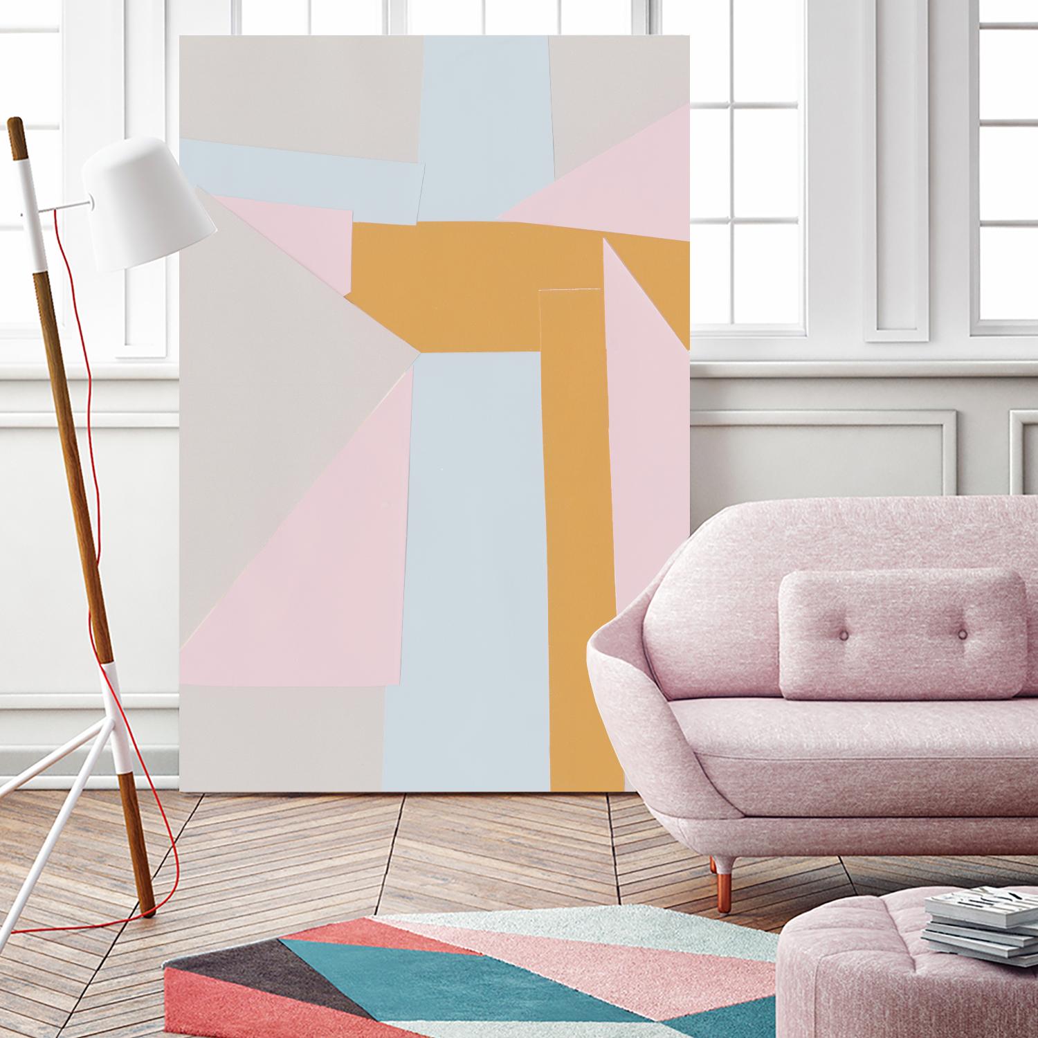 Soft Blocks II by Alicia Ludwig on GIANT ART - neutral abstract