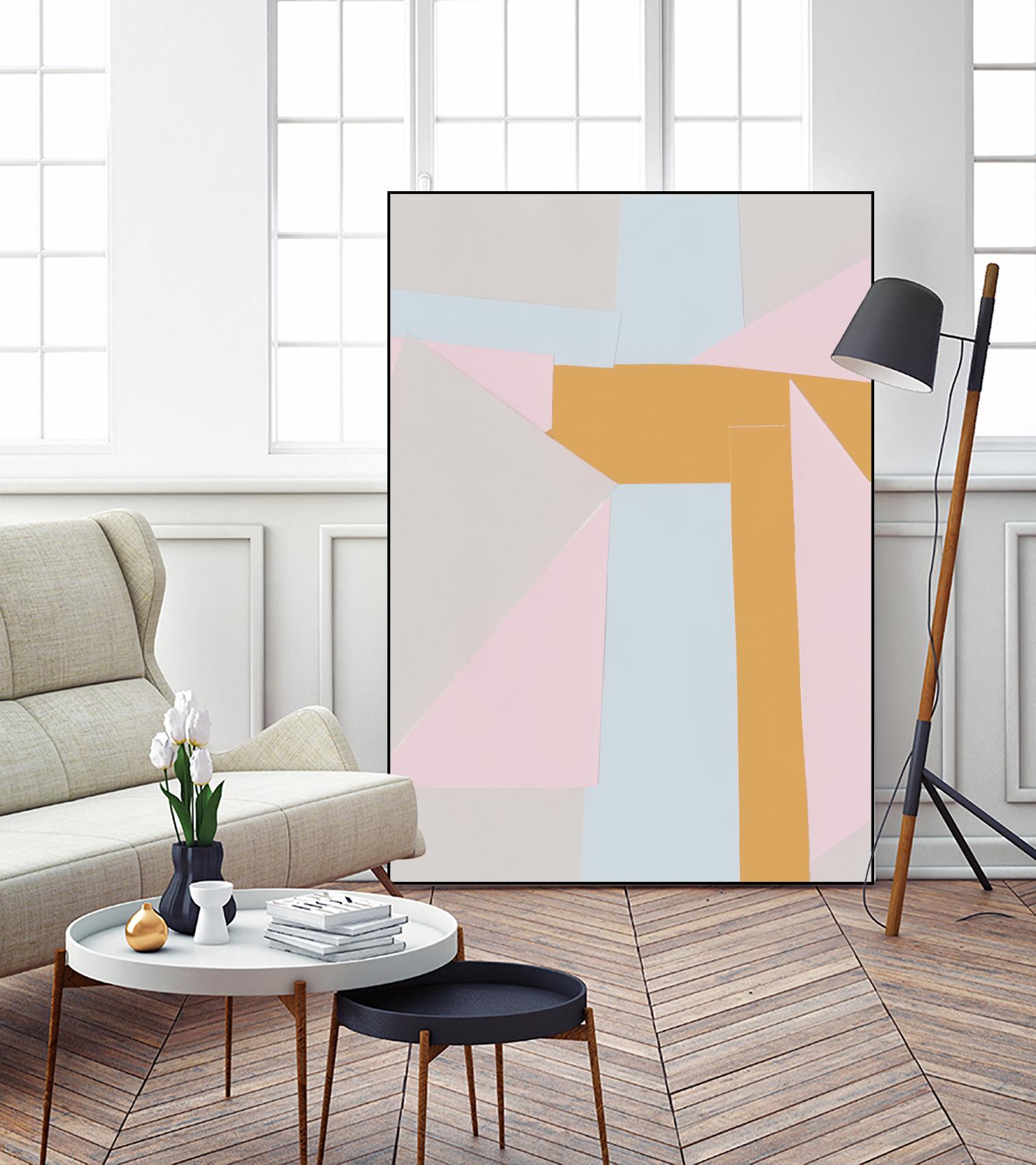 Soft Blocks II by Alicia Ludwig on GIANT ART - neutral abstract