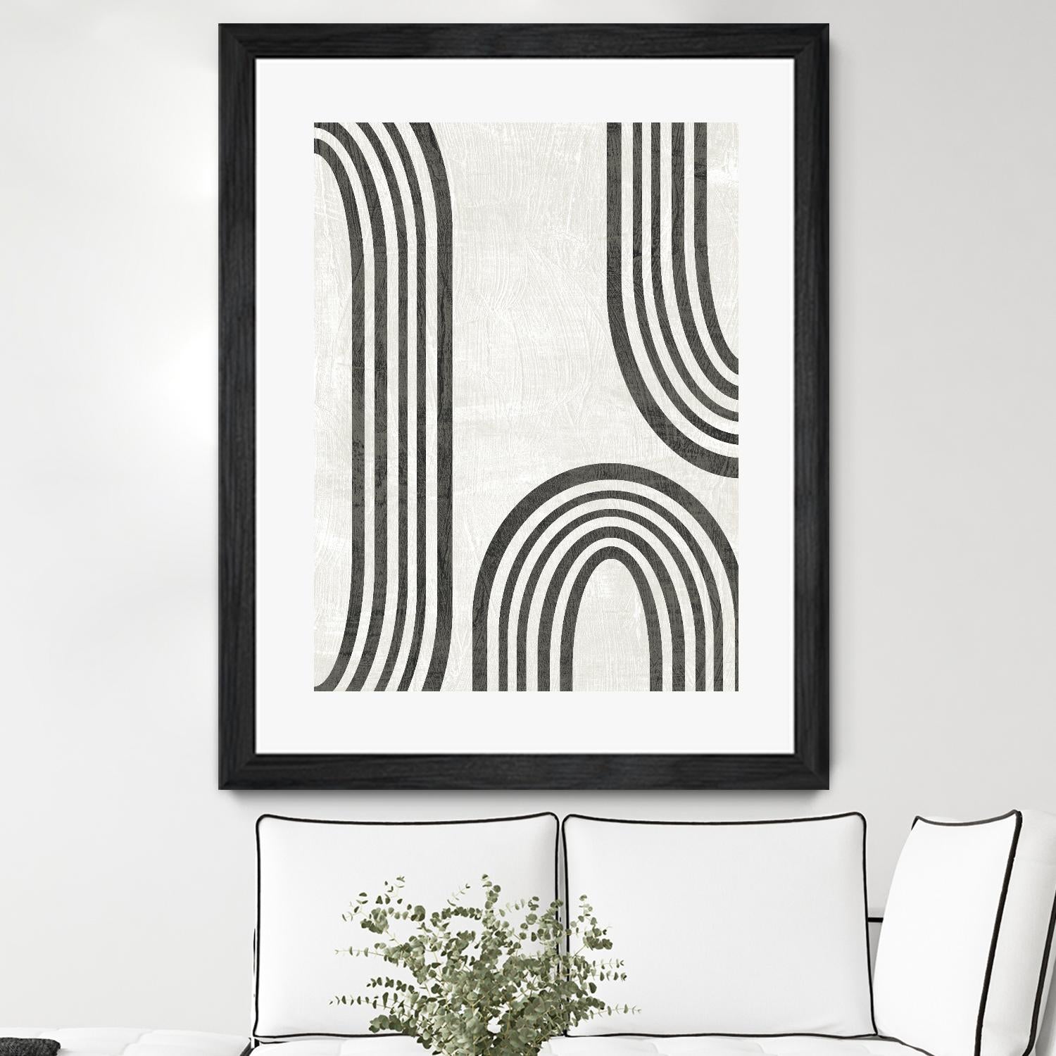 Modern Arc I by June Erica Vess on GIANT ART - neutral abstract