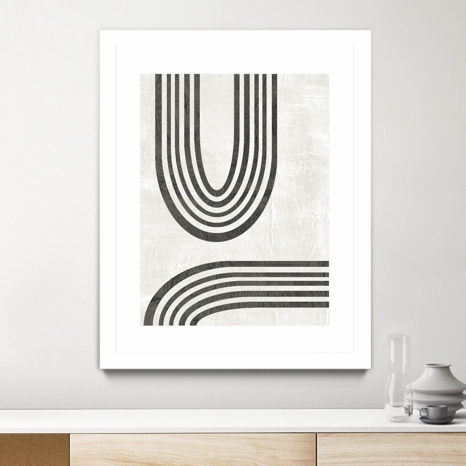 Modern Arc II by June Erica Vess on GIANT ART - neutral abstract