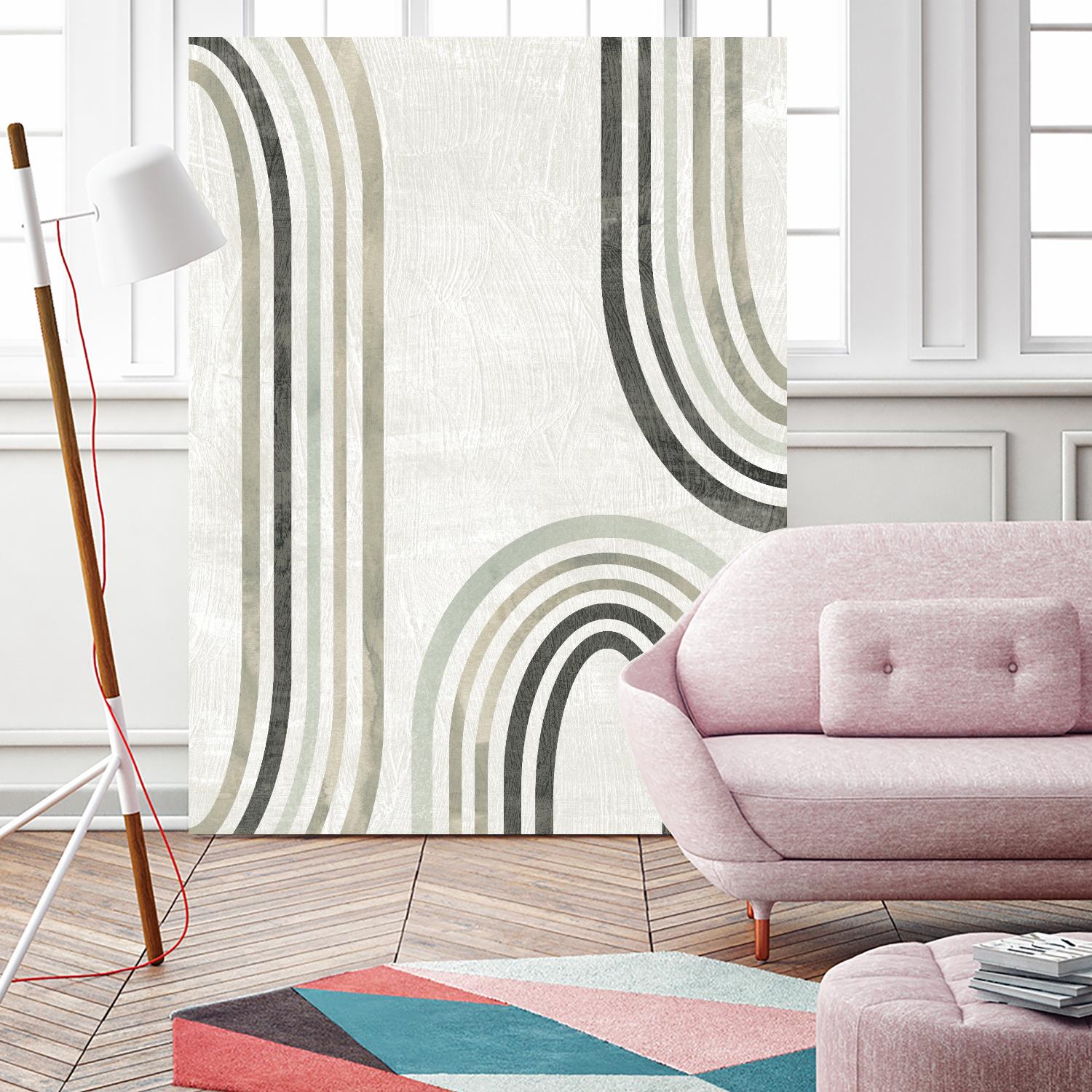 Modern Arc in Color I by June Erica Vess on GIANT ART - neutral abstract