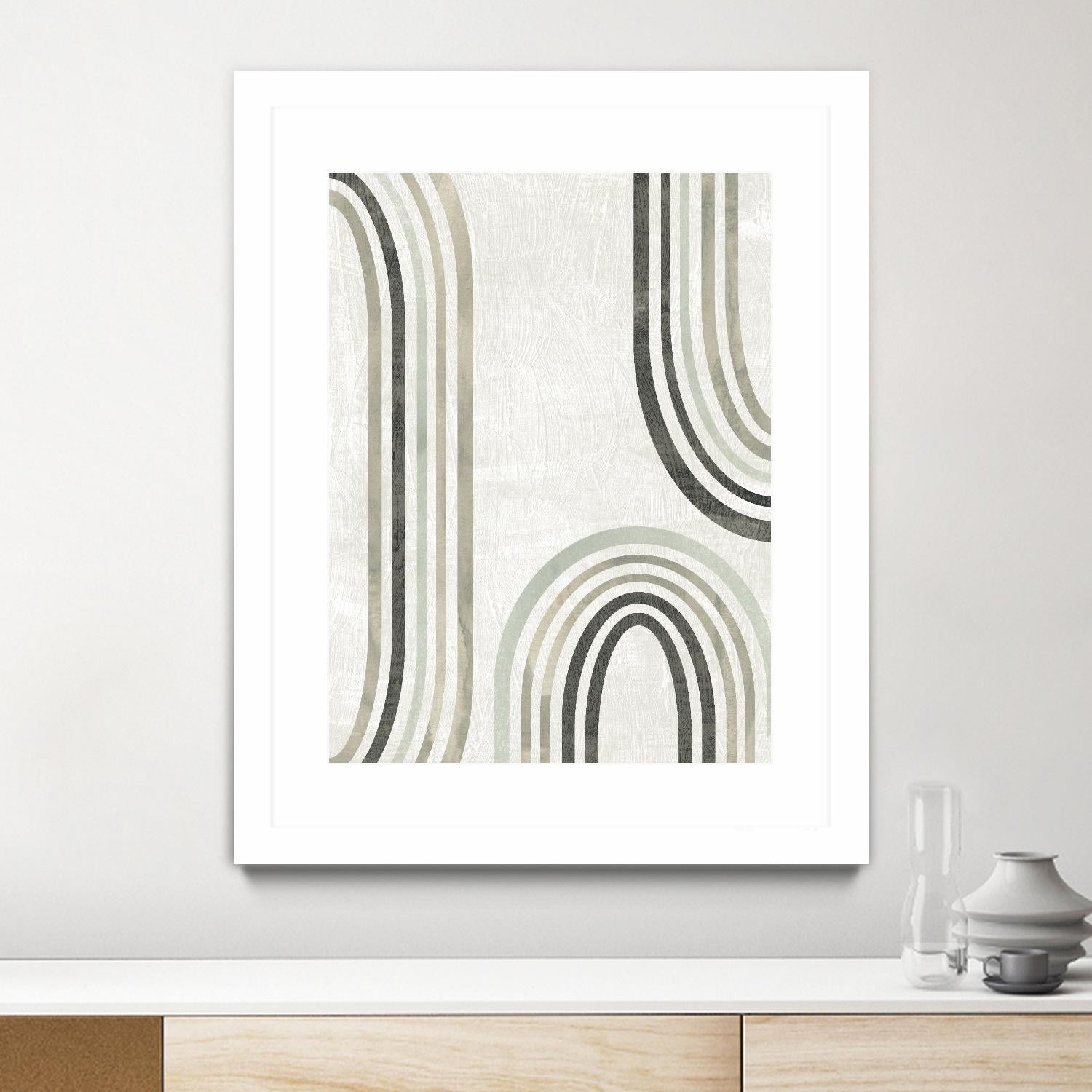 Modern Arc in Color I by June Erica Vess on GIANT ART - neutral abstract