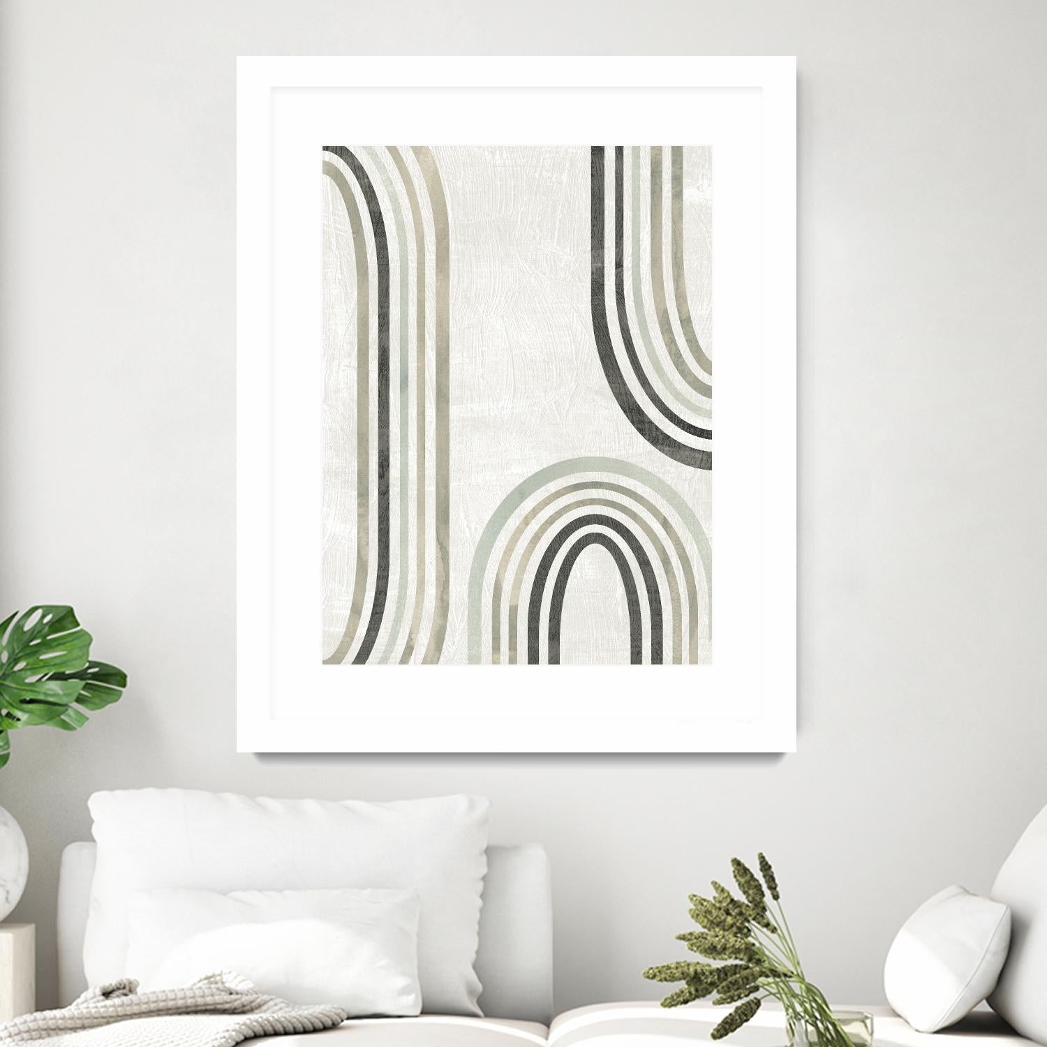 Modern Arc in Color I by June Erica Vess on GIANT ART - neutral abstract