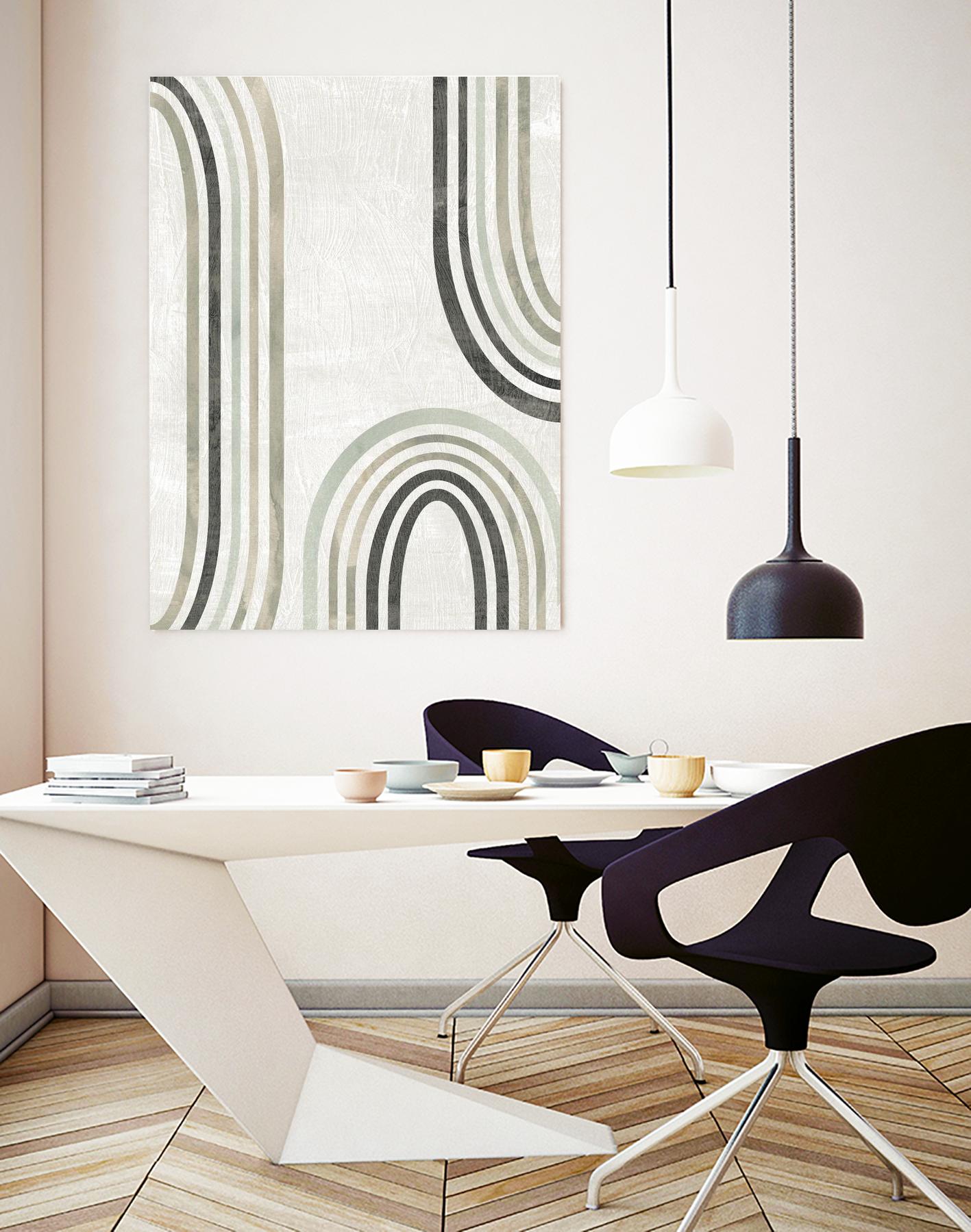 Modern Arc in Color I by June Erica Vess on GIANT ART - neutral abstract