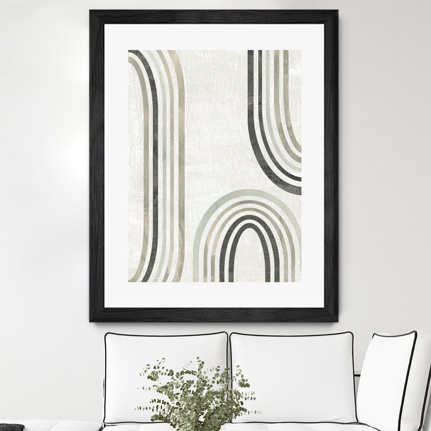 Modern Arc in Color I by June Erica Vess on GIANT ART - neutral abstract