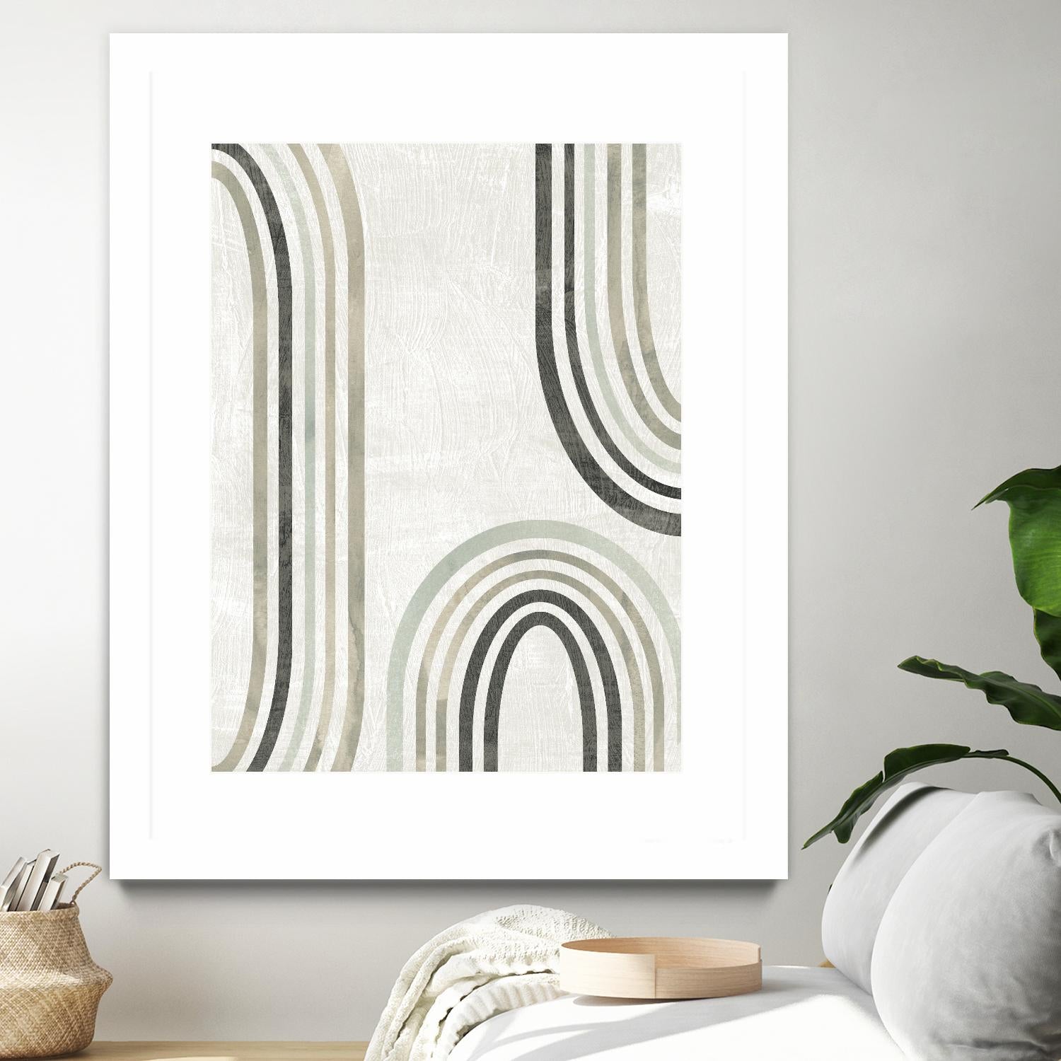 Modern Arc in Color I by June Erica Vess on GIANT ART - neutral abstract