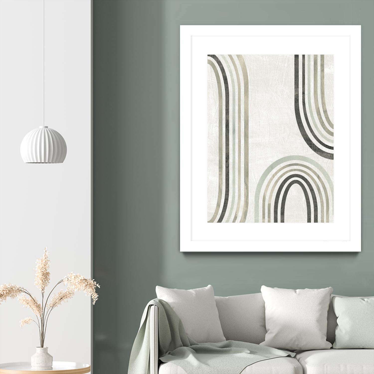 Modern Arc in Color I by June Erica Vess on GIANT ART - neutral abstract