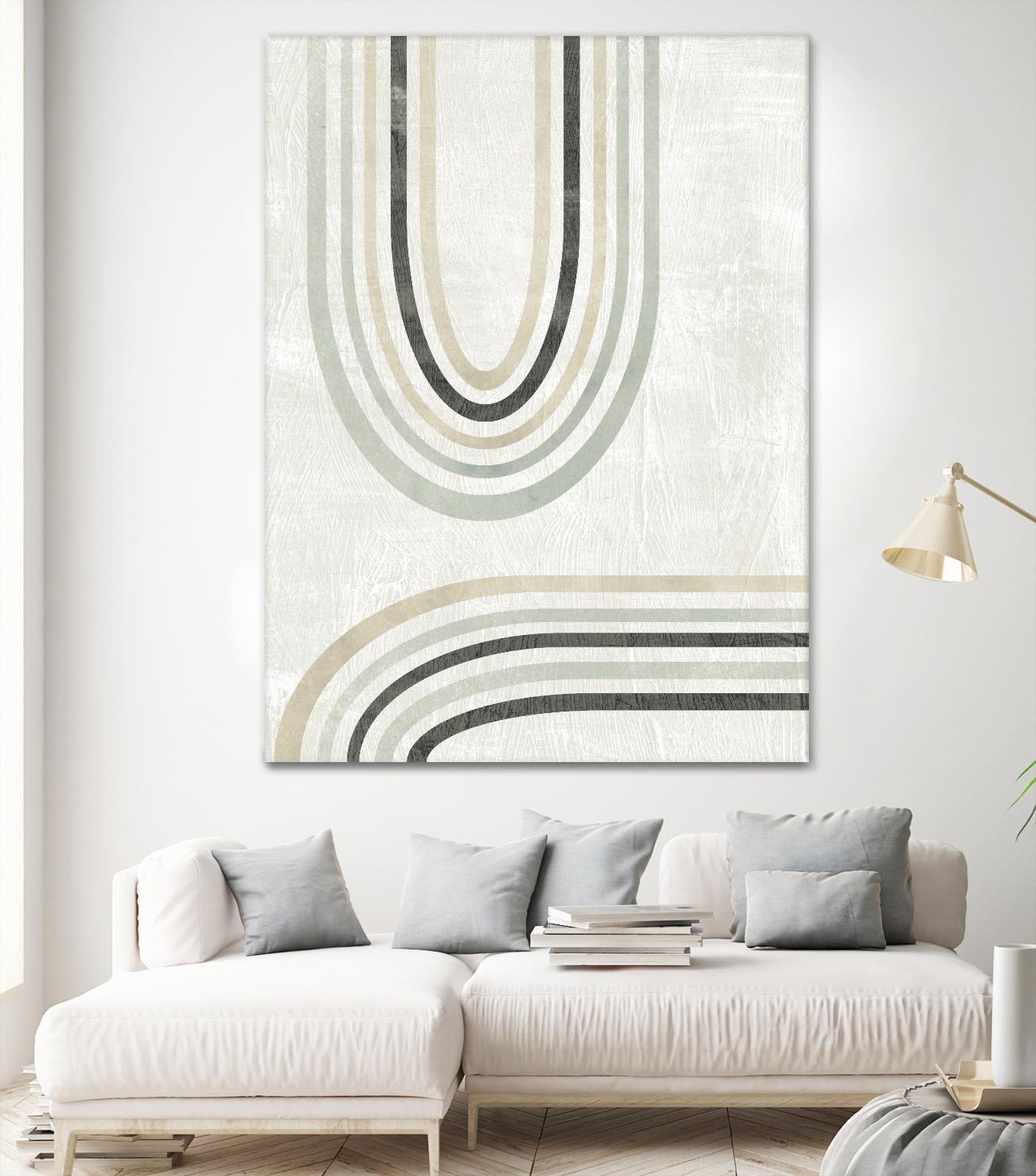 Modern Arc in Color II by June Erica Vess on GIANT ART - neutral abstract