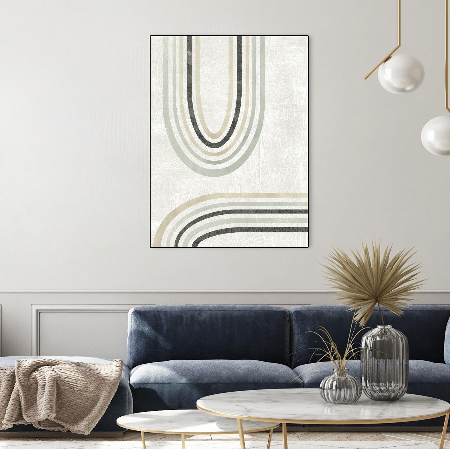 Modern Arc in Color II by June Erica Vess on GIANT ART - neutral abstract