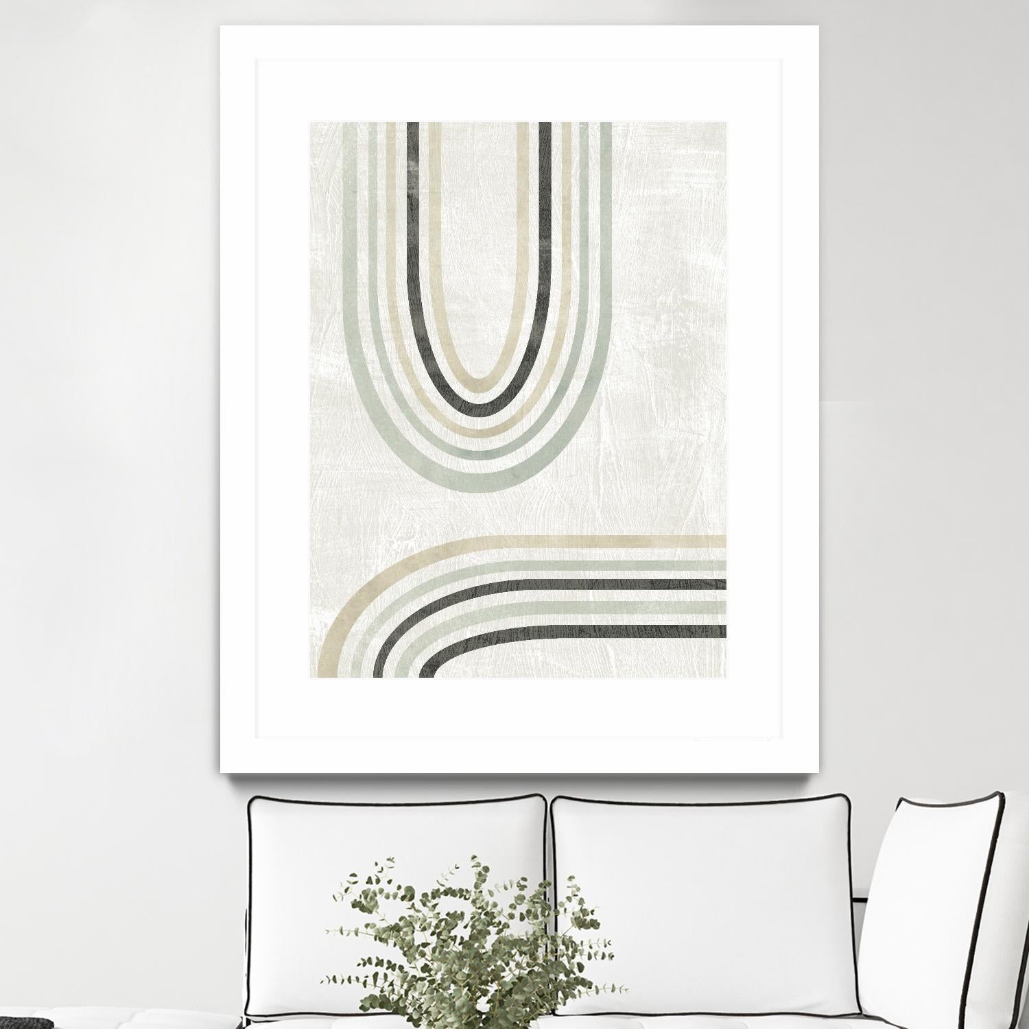 Modern Arc in Color II by June Erica Vess on GIANT ART - neutral abstract