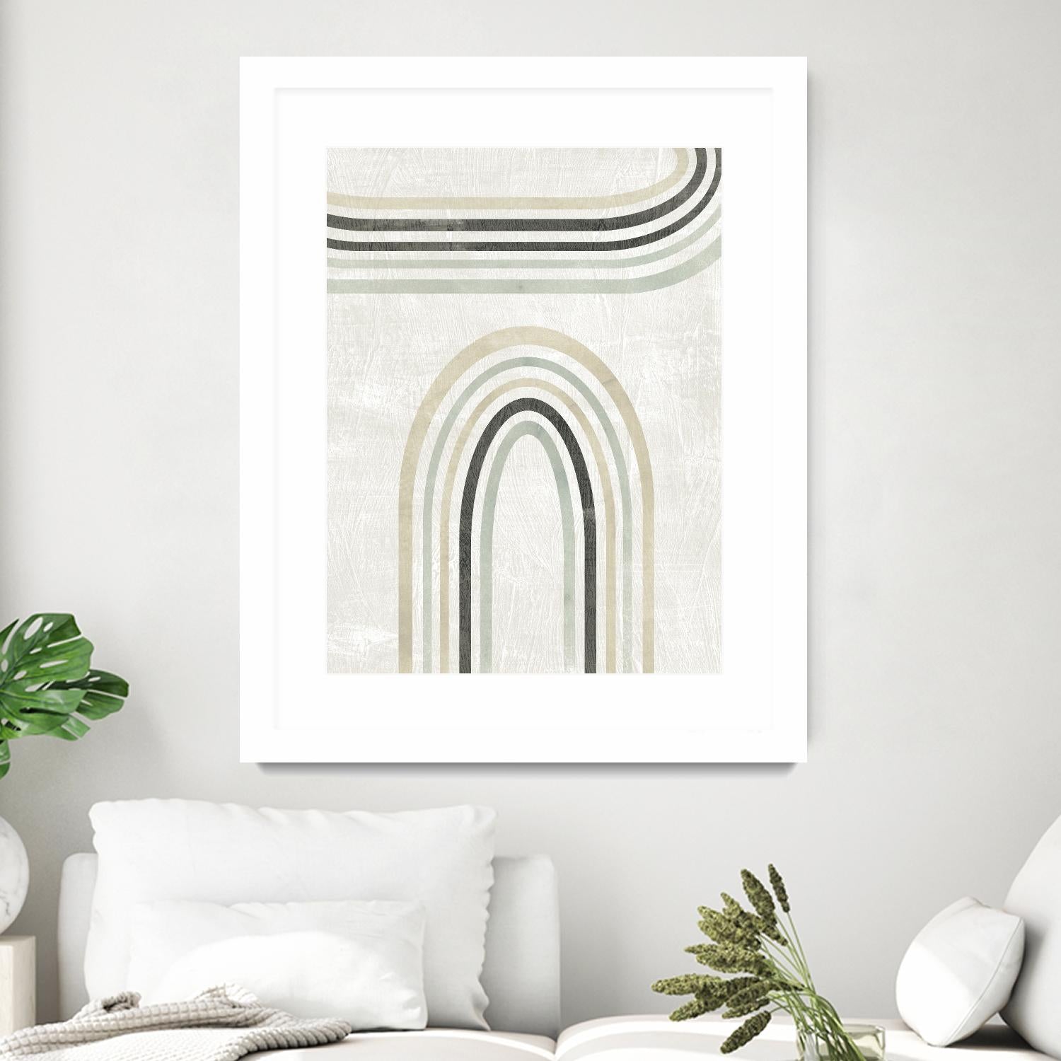 Modern Arc in Color III by June Erica Vess on GIANT ART - neutral abstract