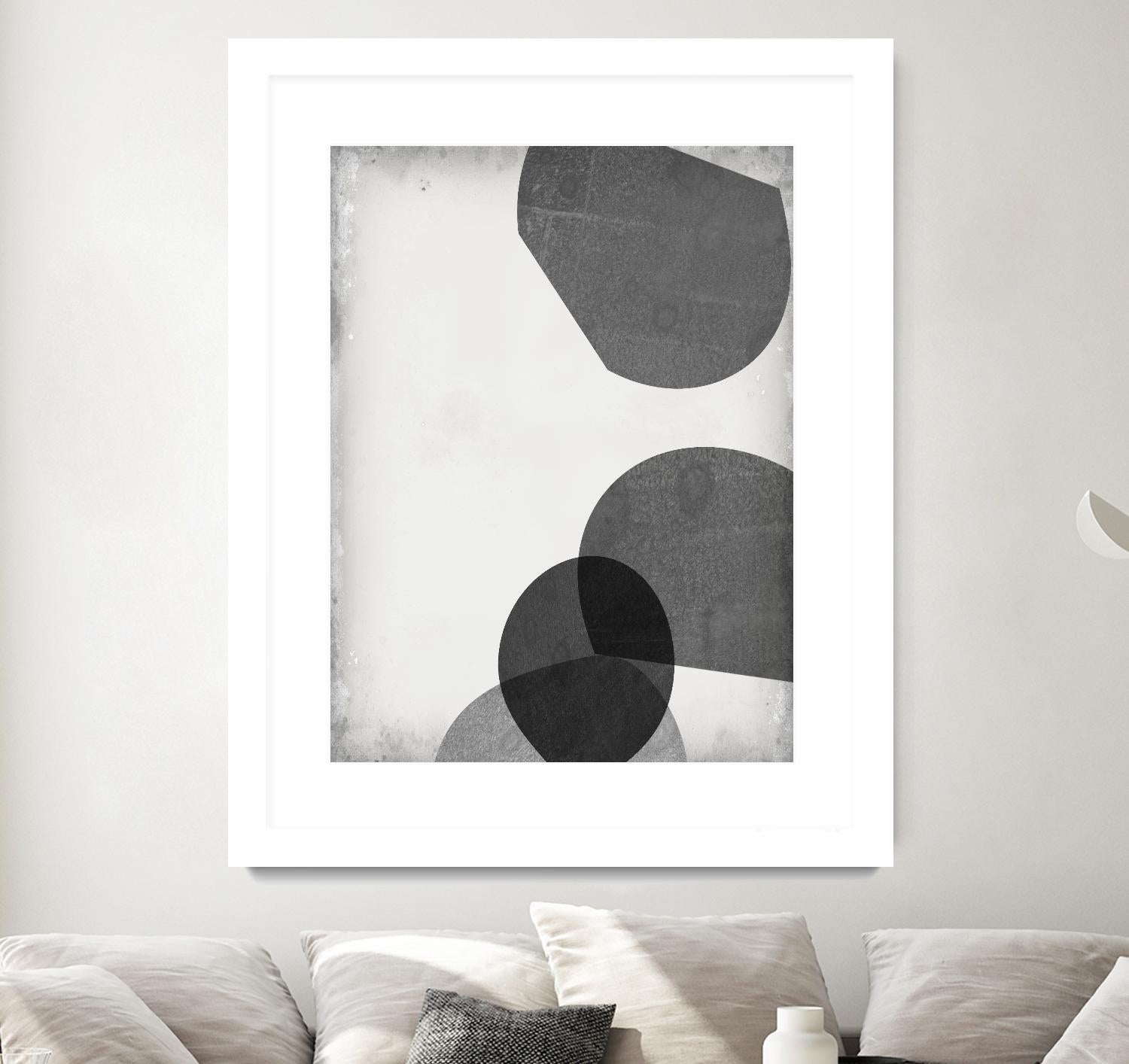 Grey Shapes III by Jennifer Goldberger on GIANT ART - neutral abstract