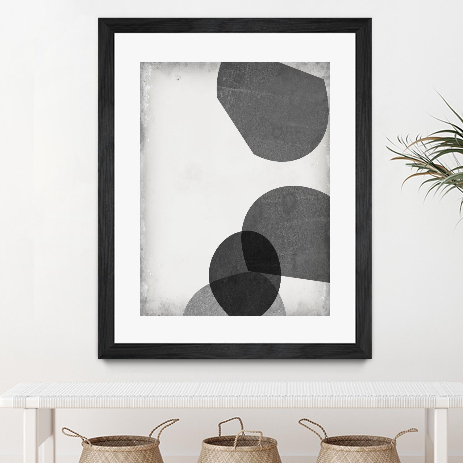 Grey Shapes III by Jennifer Goldberger on GIANT ART - neutral abstract